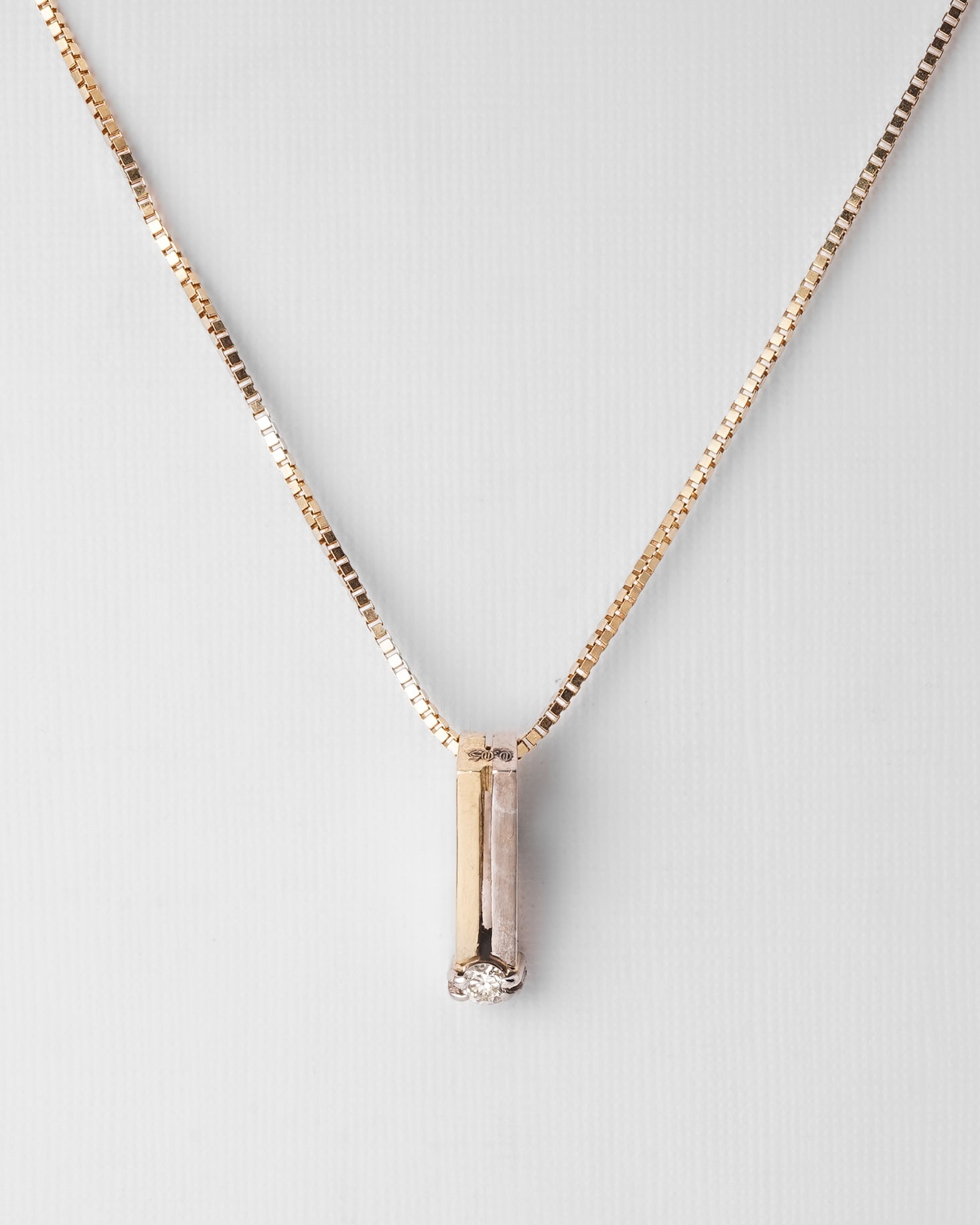 Noemi | 14K White & Yellow Gold (0.05 kt) Diamond Pendant