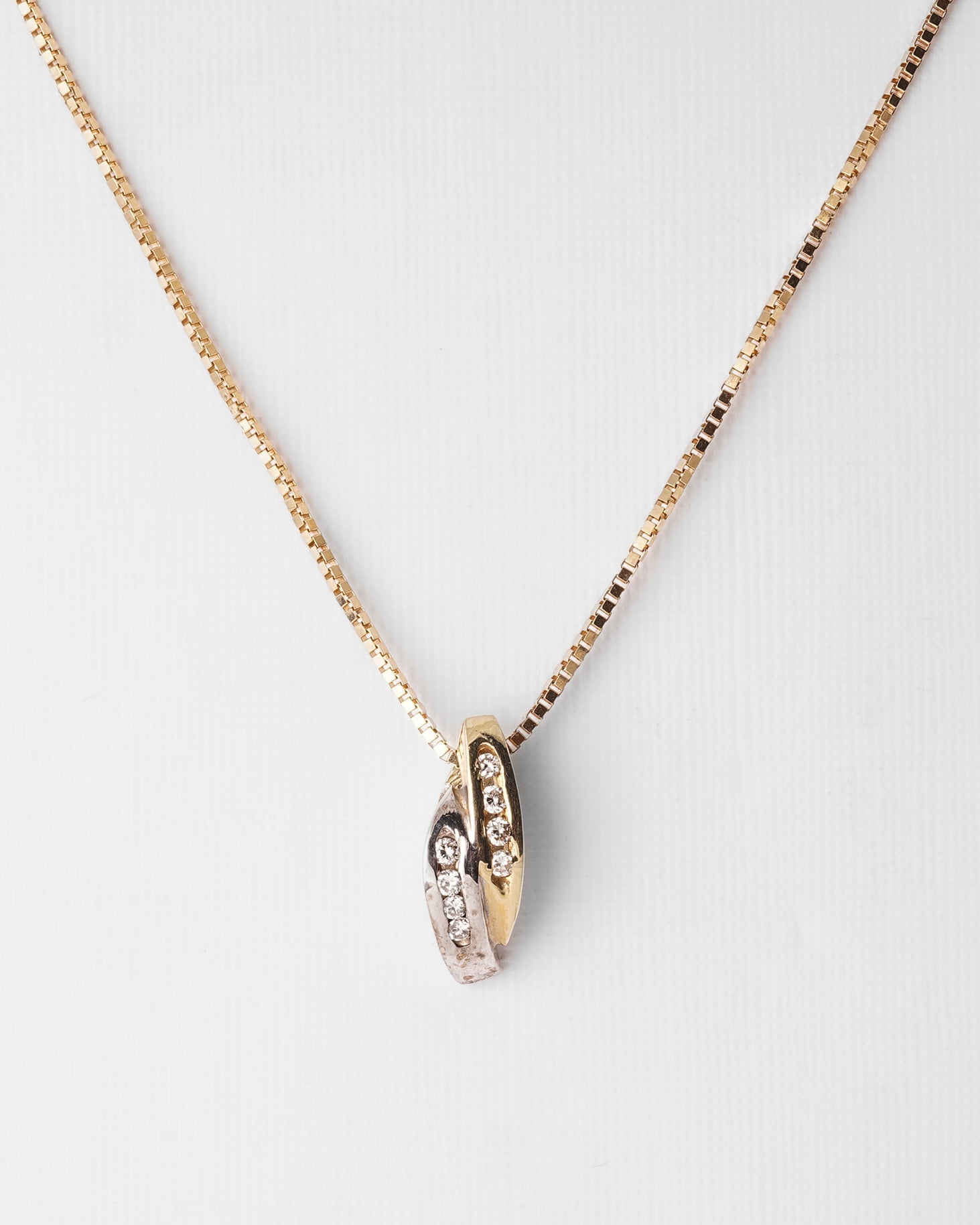 Noa | 14K White & Yellow Gold (0.09 kt) Diamond Pendant