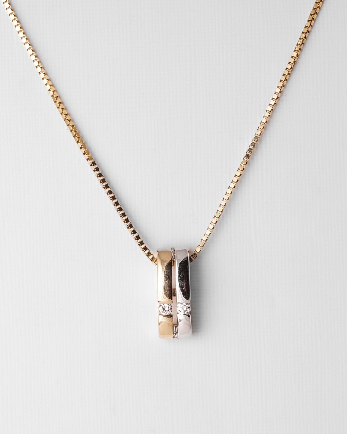 Grace | 14K White & Yellow Gold (0.07 kt) Diamond Pendant