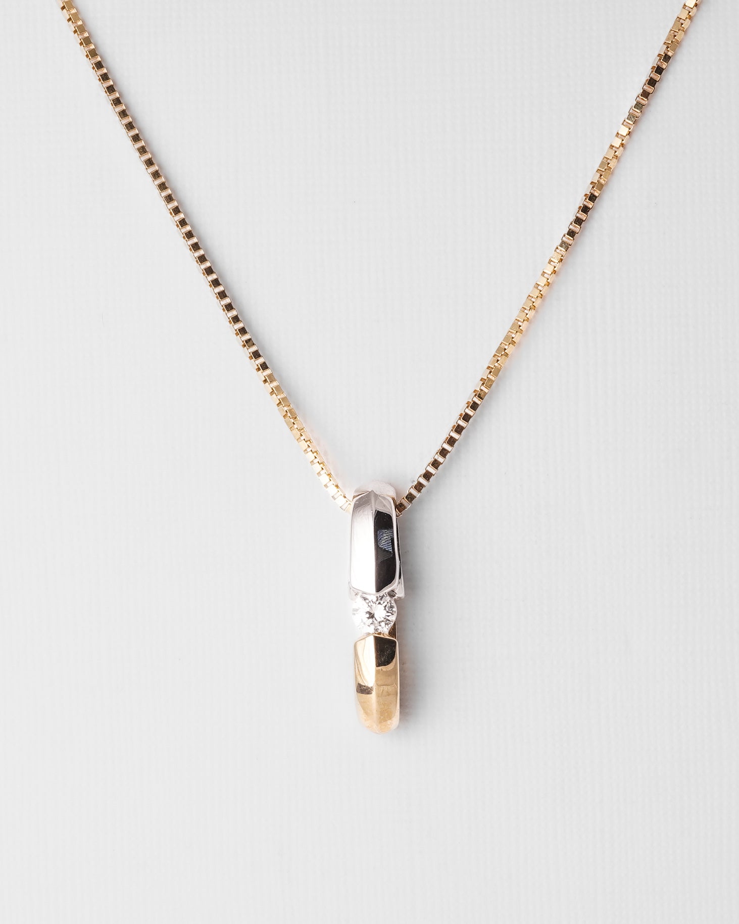Kirsten | 14K White & Yellow Gold (0.12 kt) Diamond Pendant
