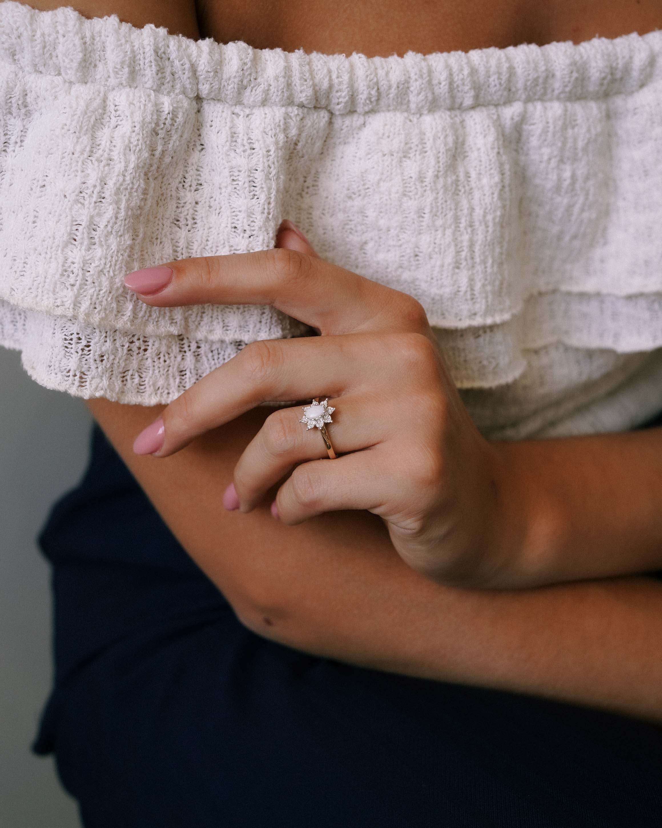 Kiva | Vintage Opal & Diamond Ring