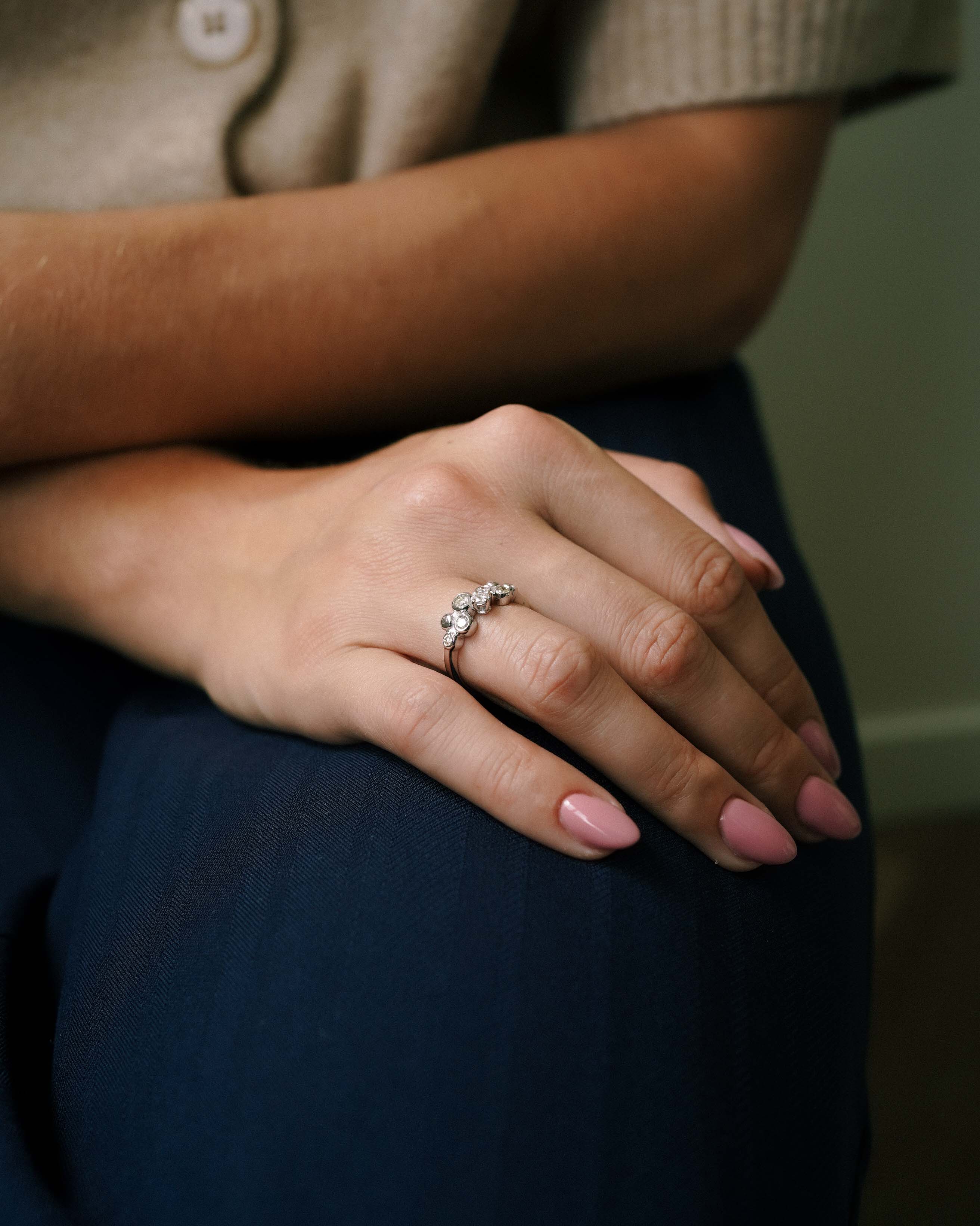 Divra | 14K White Gold Brilliant (0.36ct) Dress Ring