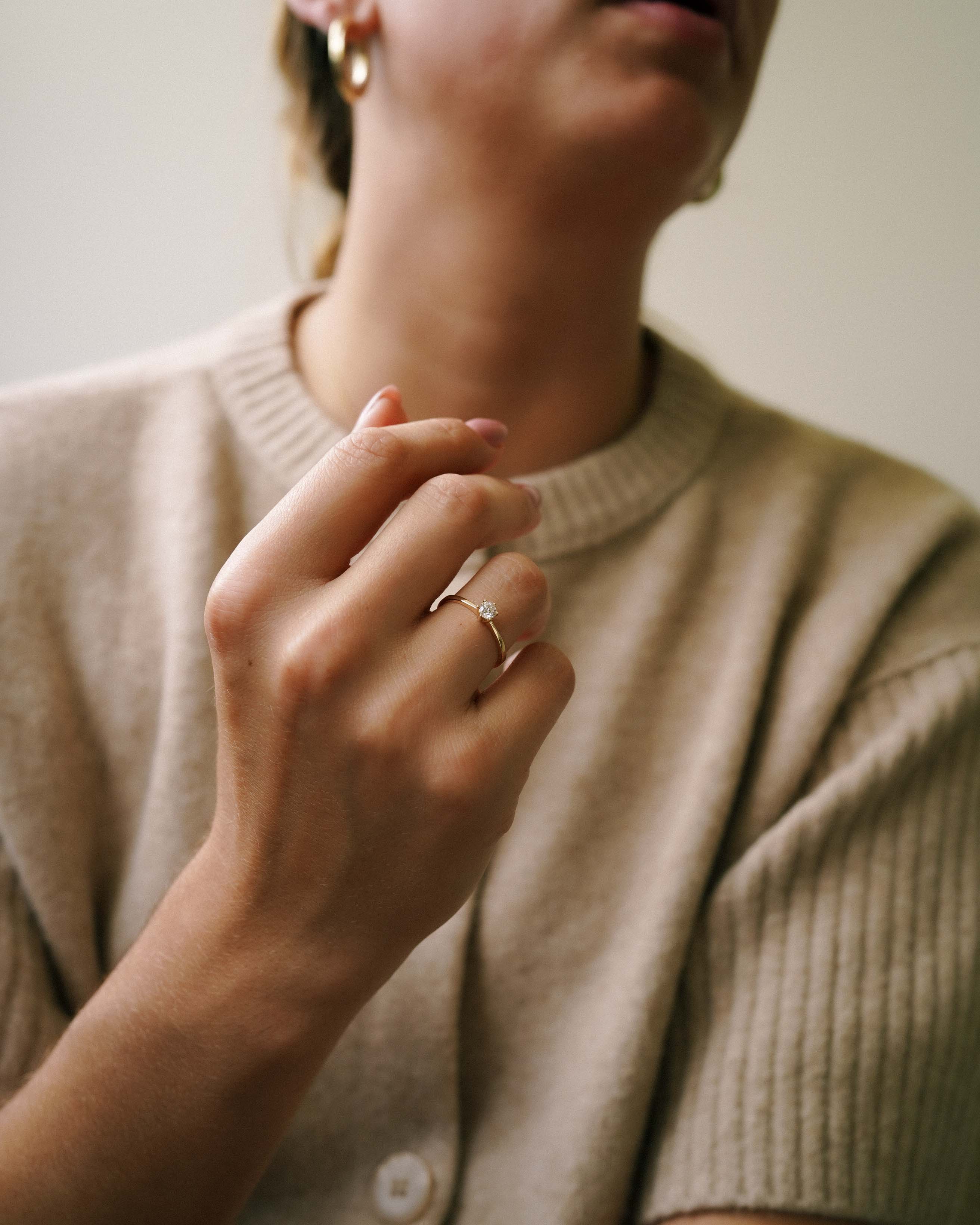 Zaza | 14K Yellow Gold Brilliant (0.22ct) Solitaire Ring