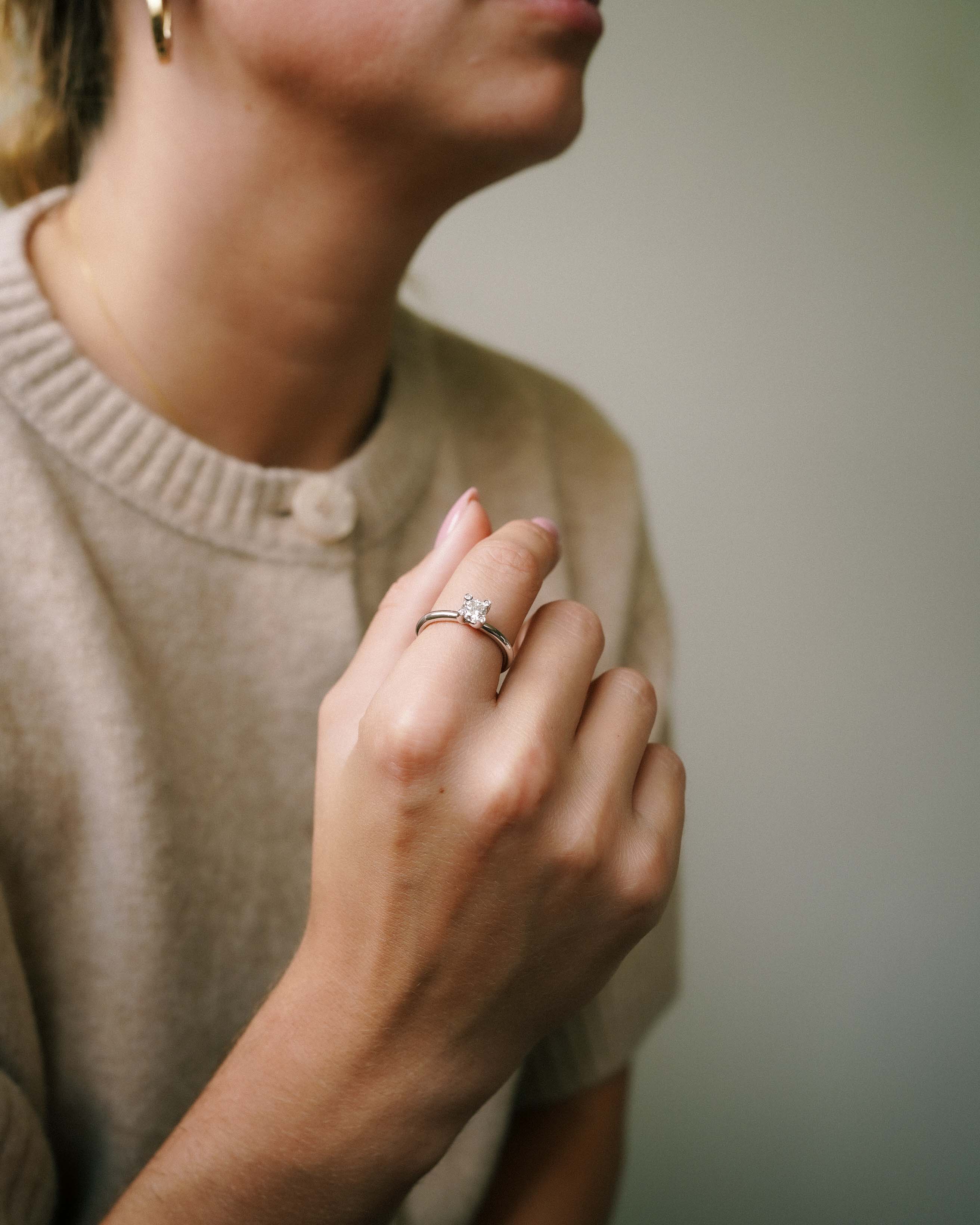 Elvira | 14K White Gold Brilliant (0.67ct) Solitaire Ring