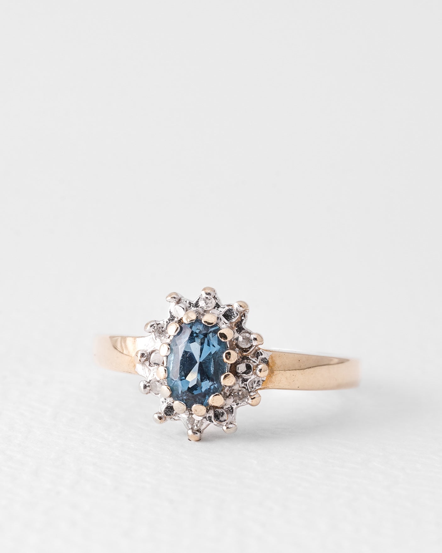 Talia | Vintage Sapphire & Diamond Cluster