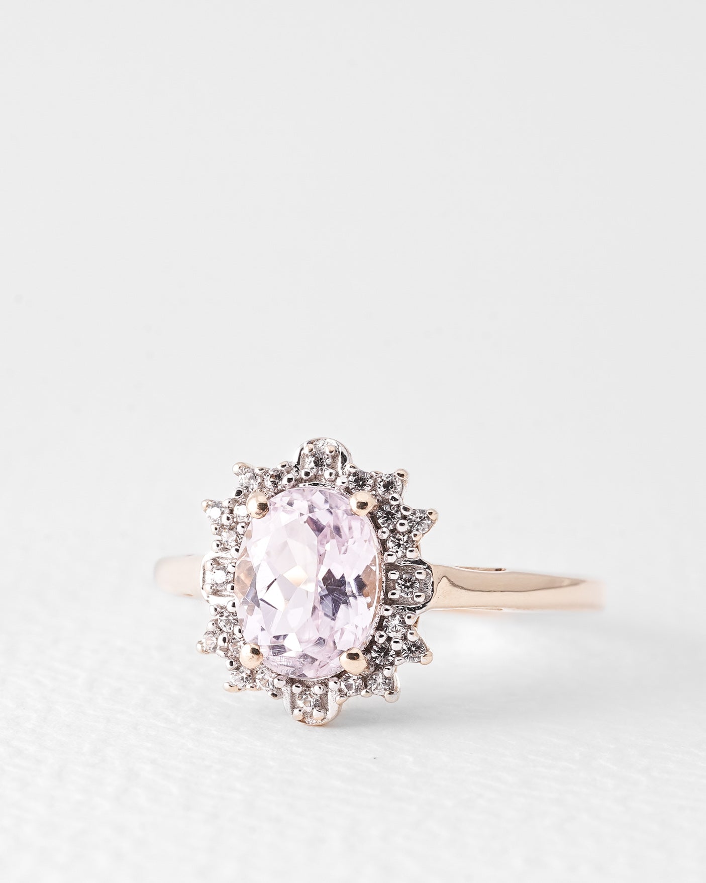 Rhoe | Vintage Kunzite & White Sapphire Ring