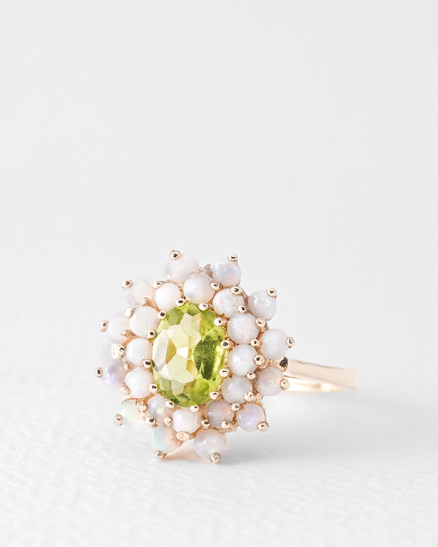 Niva | Vintage Peridote & Opal Ring