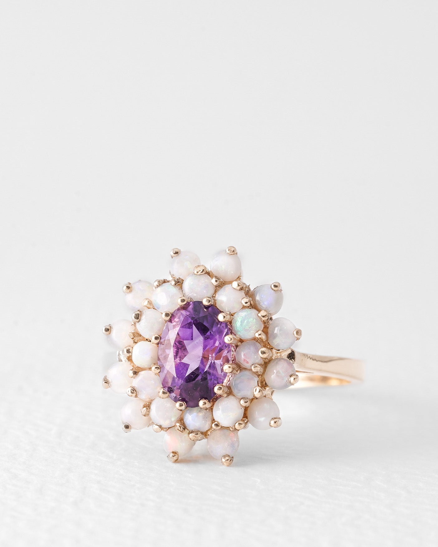 Lira | Vintage Amethyst & Opal Ring