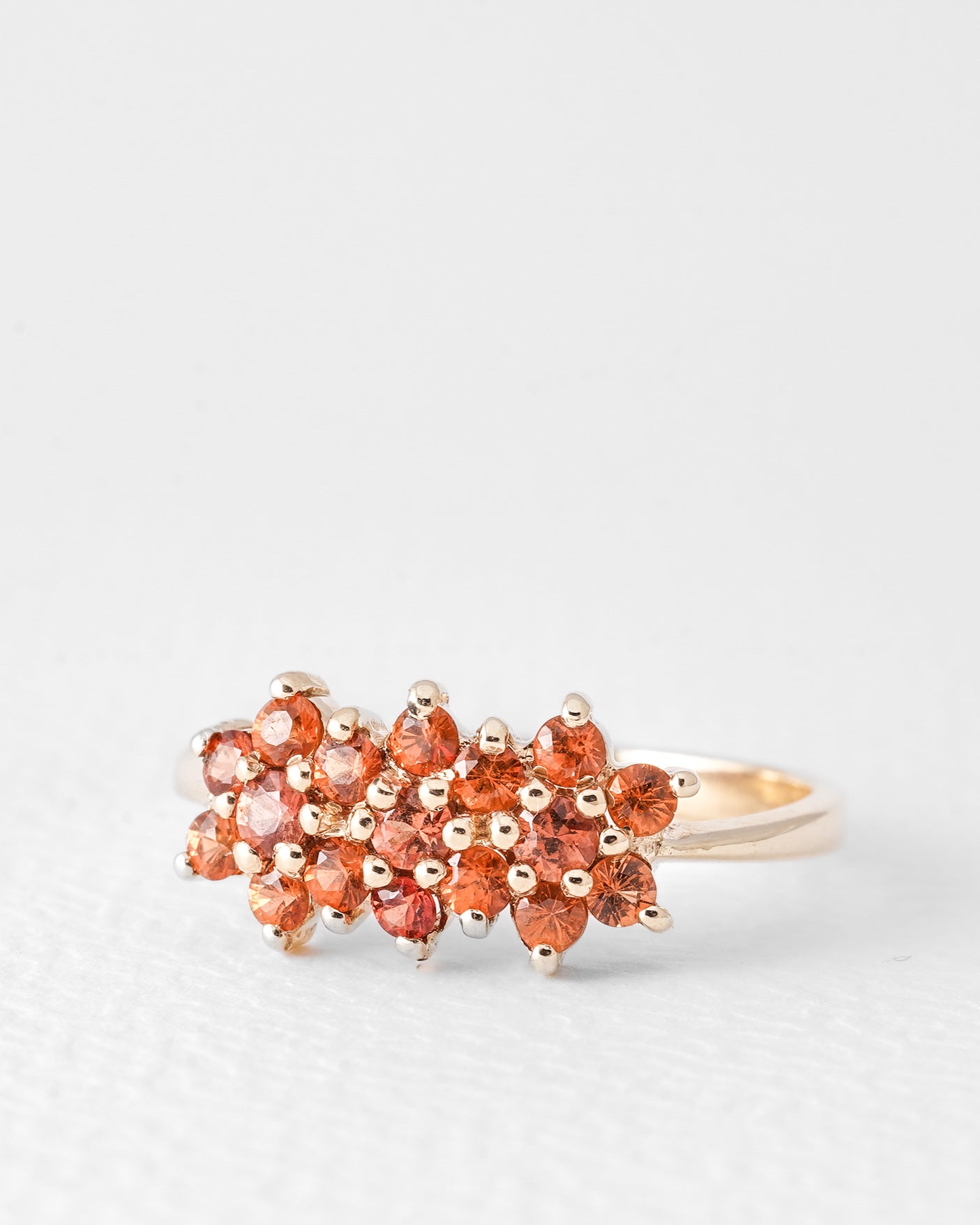 Lume | Vintage Orange Sapphire Cluster Ring