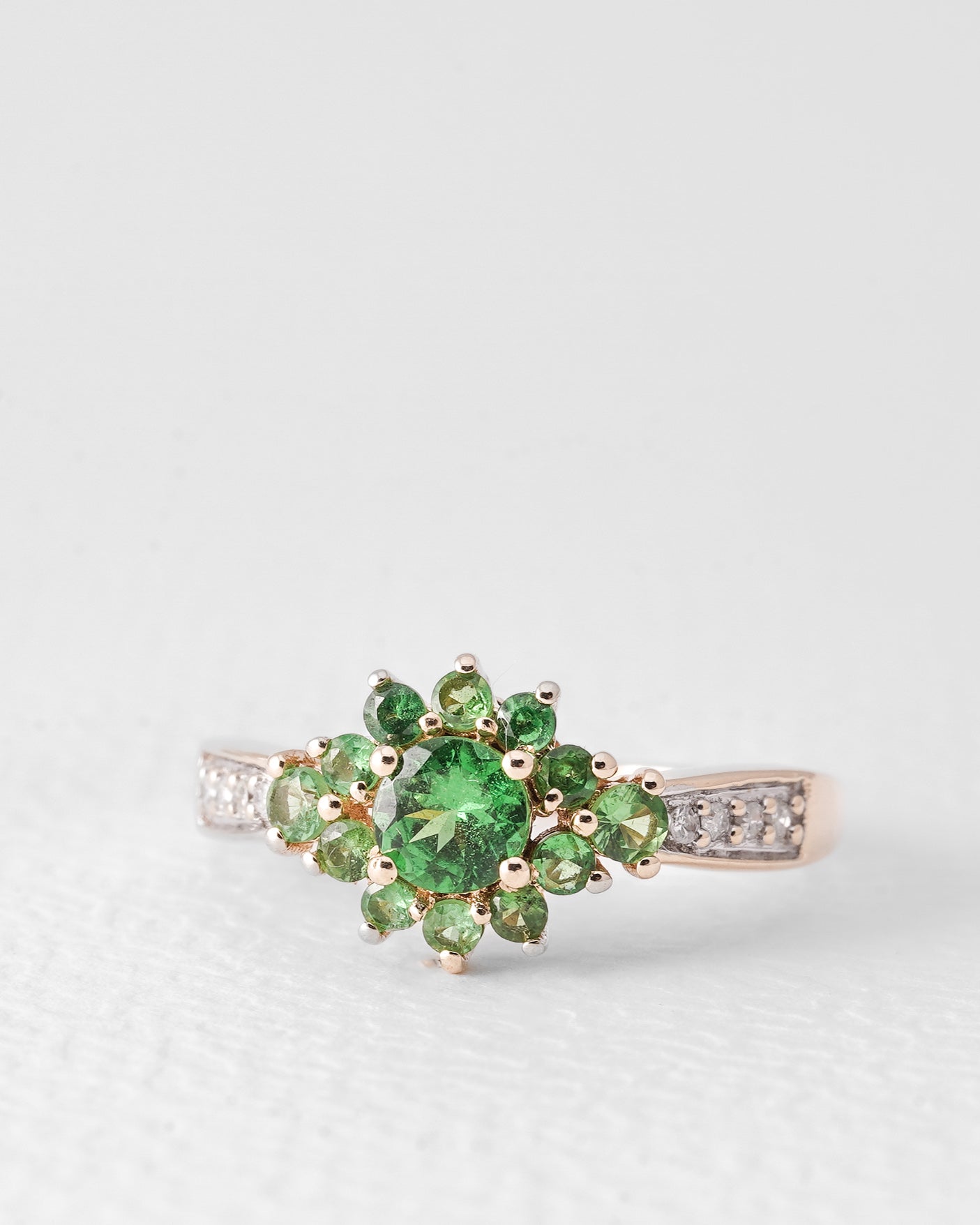 Kira | Vintage Tsavorite & Diamond Ring