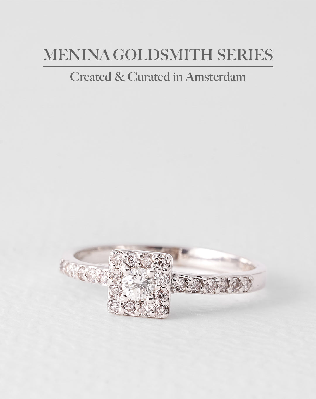 Maartje | 14K White Gold Brilliant (0.34ct) Solitair Halo Ring