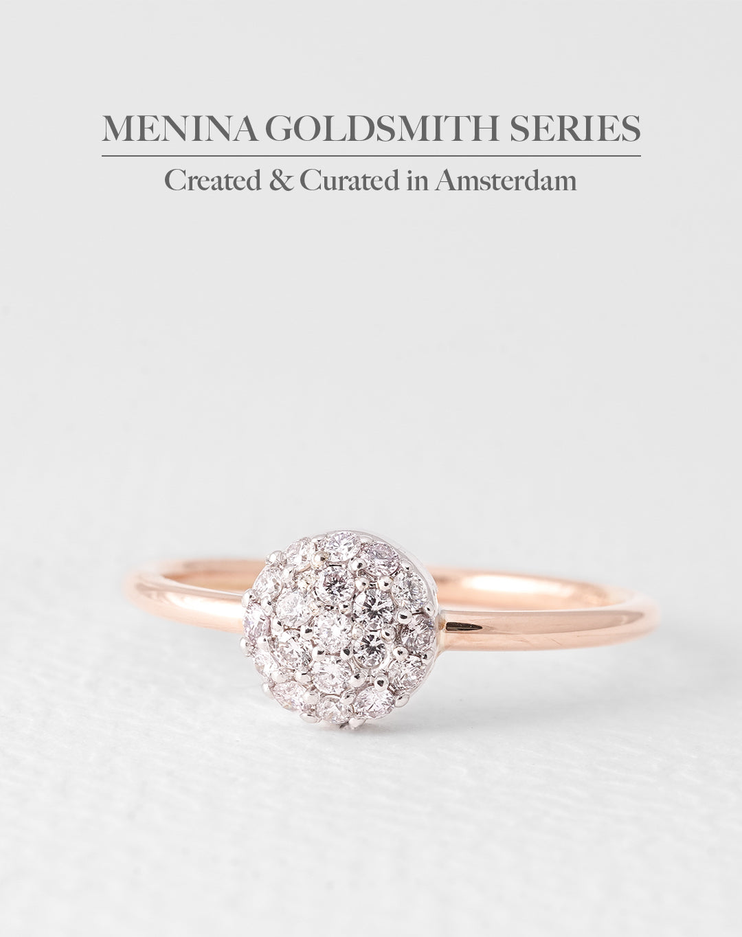 Cadie | 14K Rose Gold Brilliant (0.27ct) Promise Cluster Ring