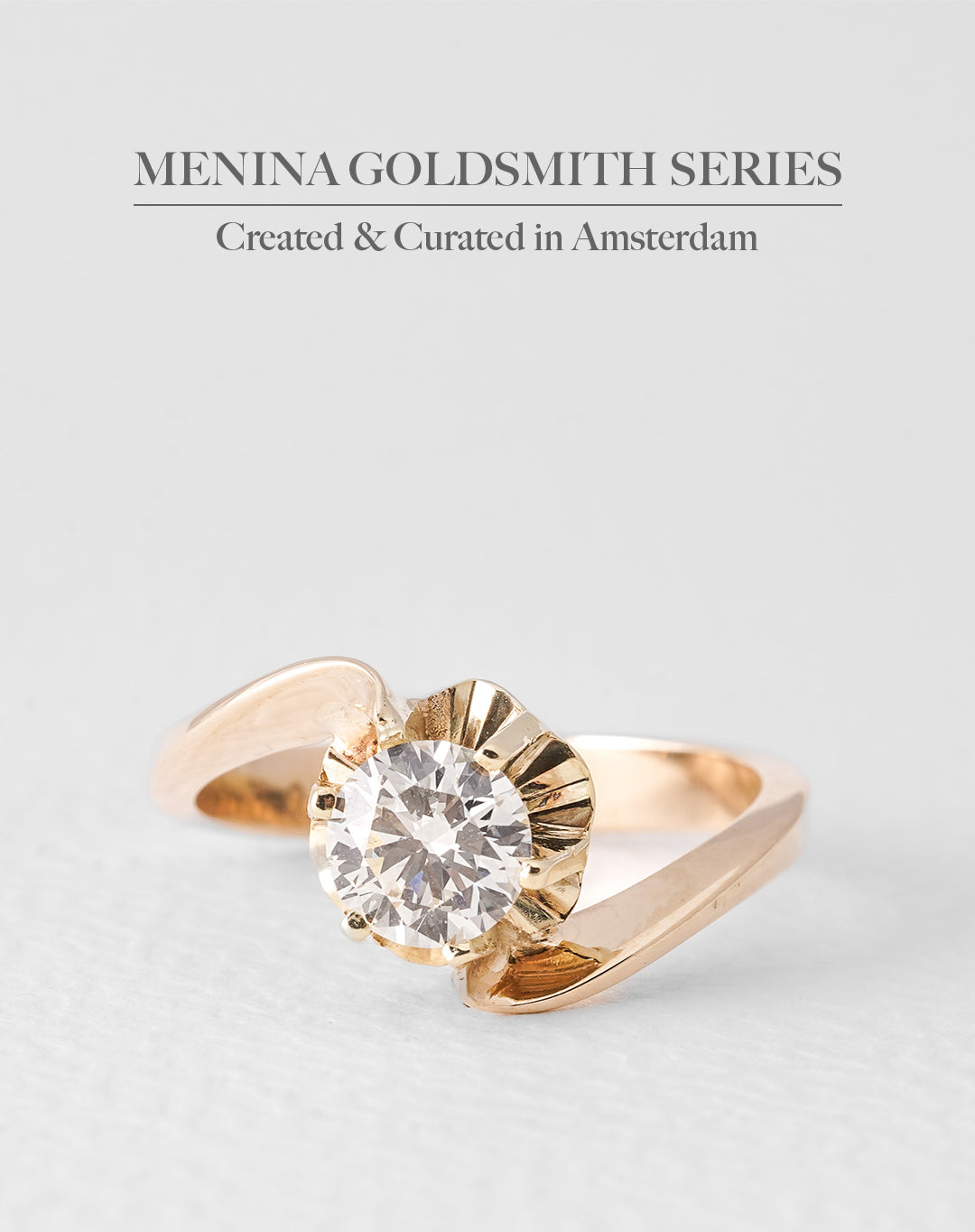 Genevieve | 14K Yellow Gold Brilliant (0.8ct) Solitair Twist Ring