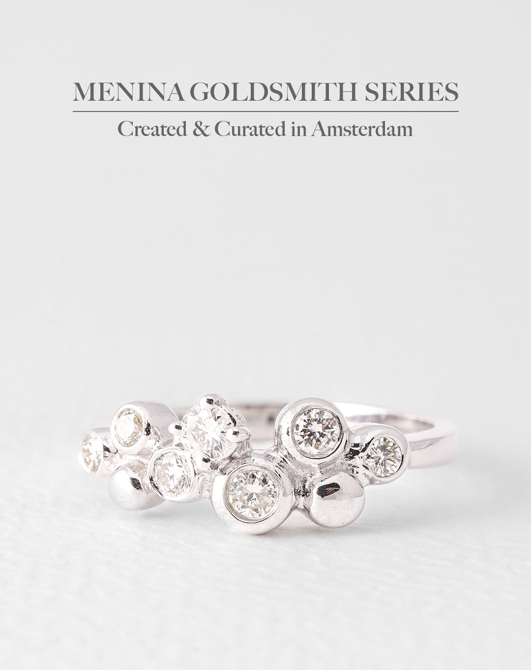 Divra | 14K White Gold Brilliant (0.36ct) Dress Ring