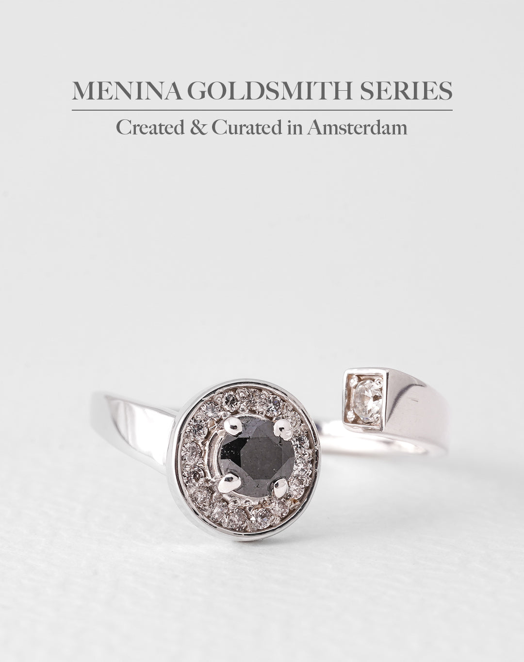 Zaralien | 14K White Gold Brilliant (0.55ct) & Sapphire Ring