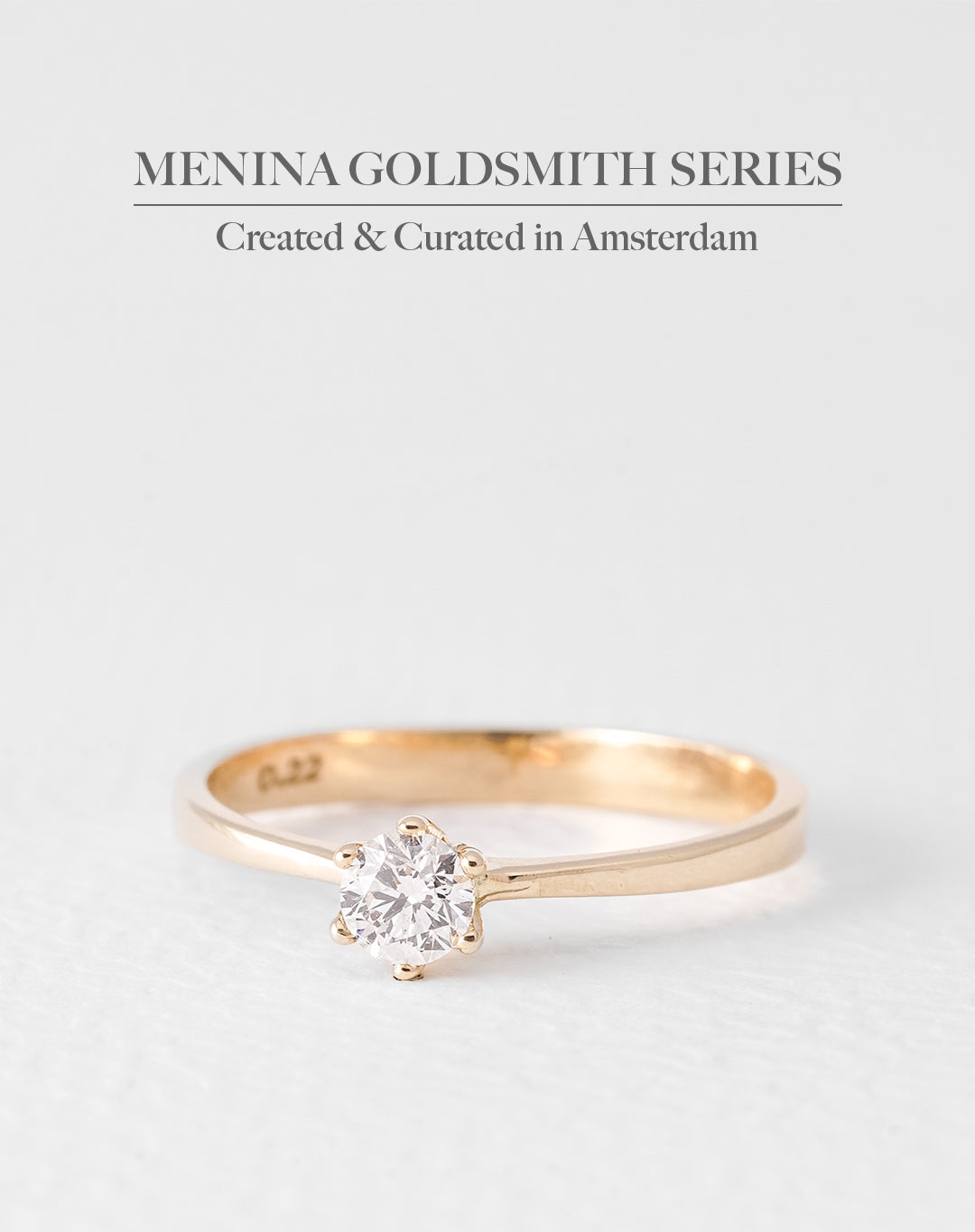 Zaza | 14K Yellow Gold Brilliant (0.22ct) Solitaire Ring