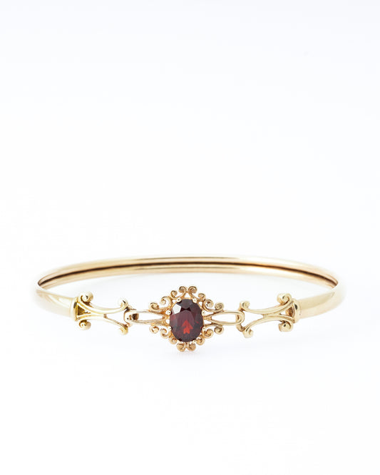 Mirla | Vintage Garnet Bangle Bracelet