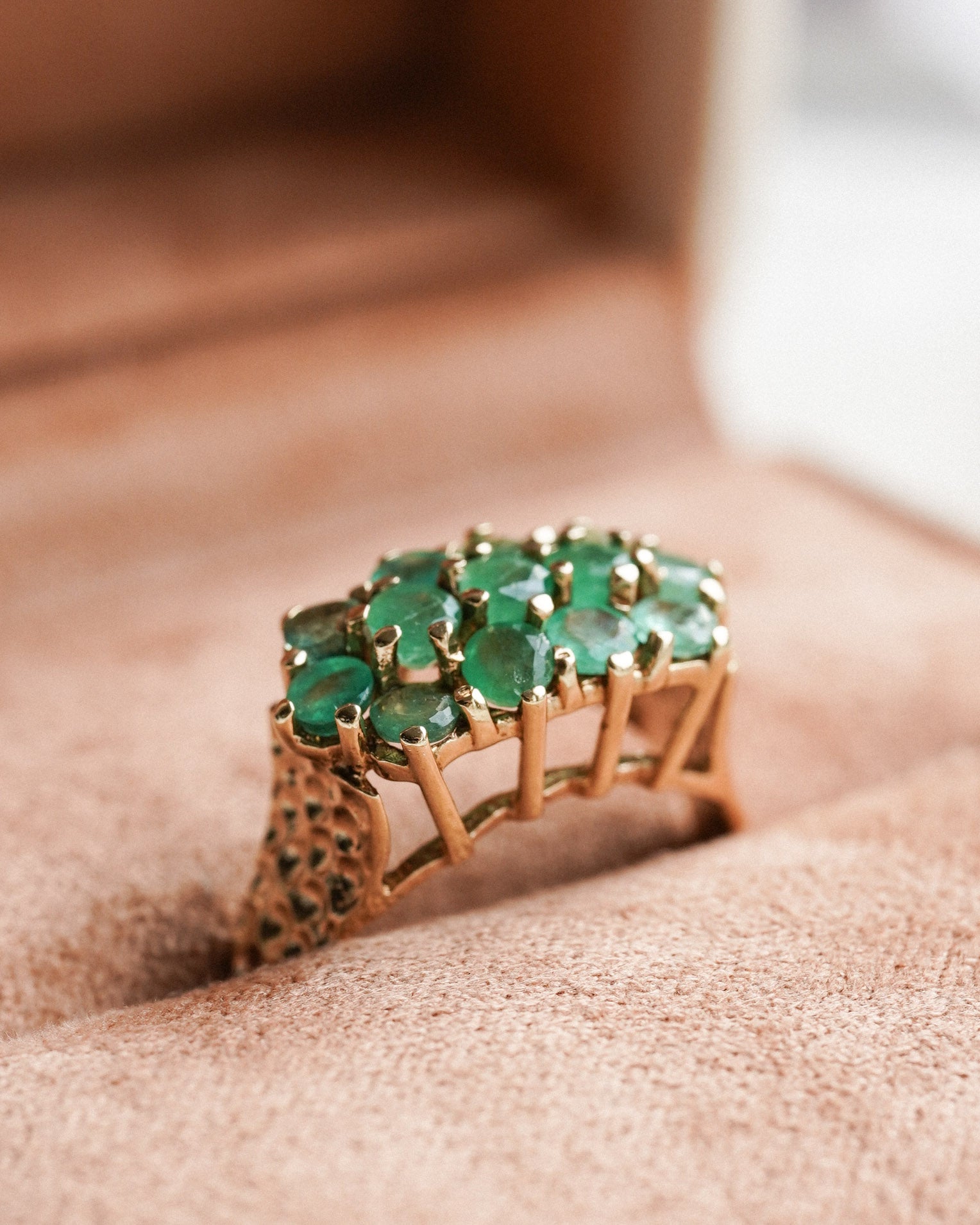 Valentina | Vintage Smaragd Cluster Dress Ring