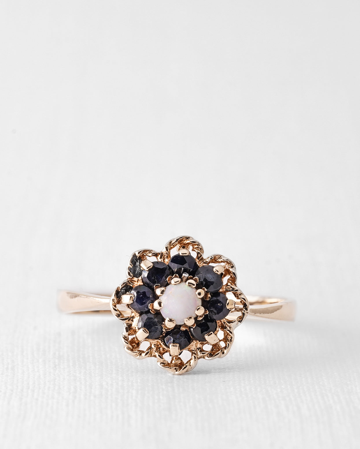 Auralie | Vintage Opal and Sapphire Ring