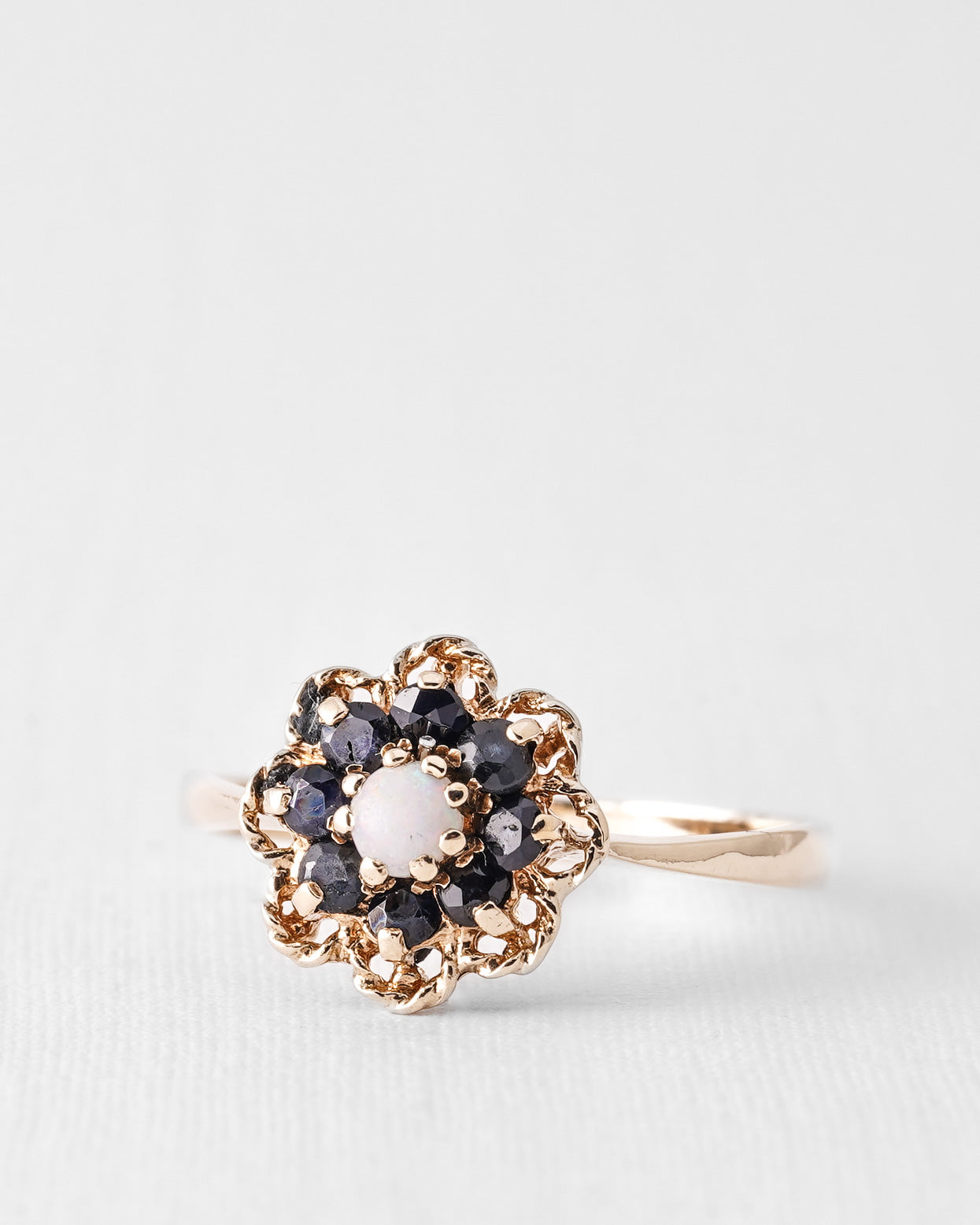 Auralie | Vintage Opal and Sapphire Ring