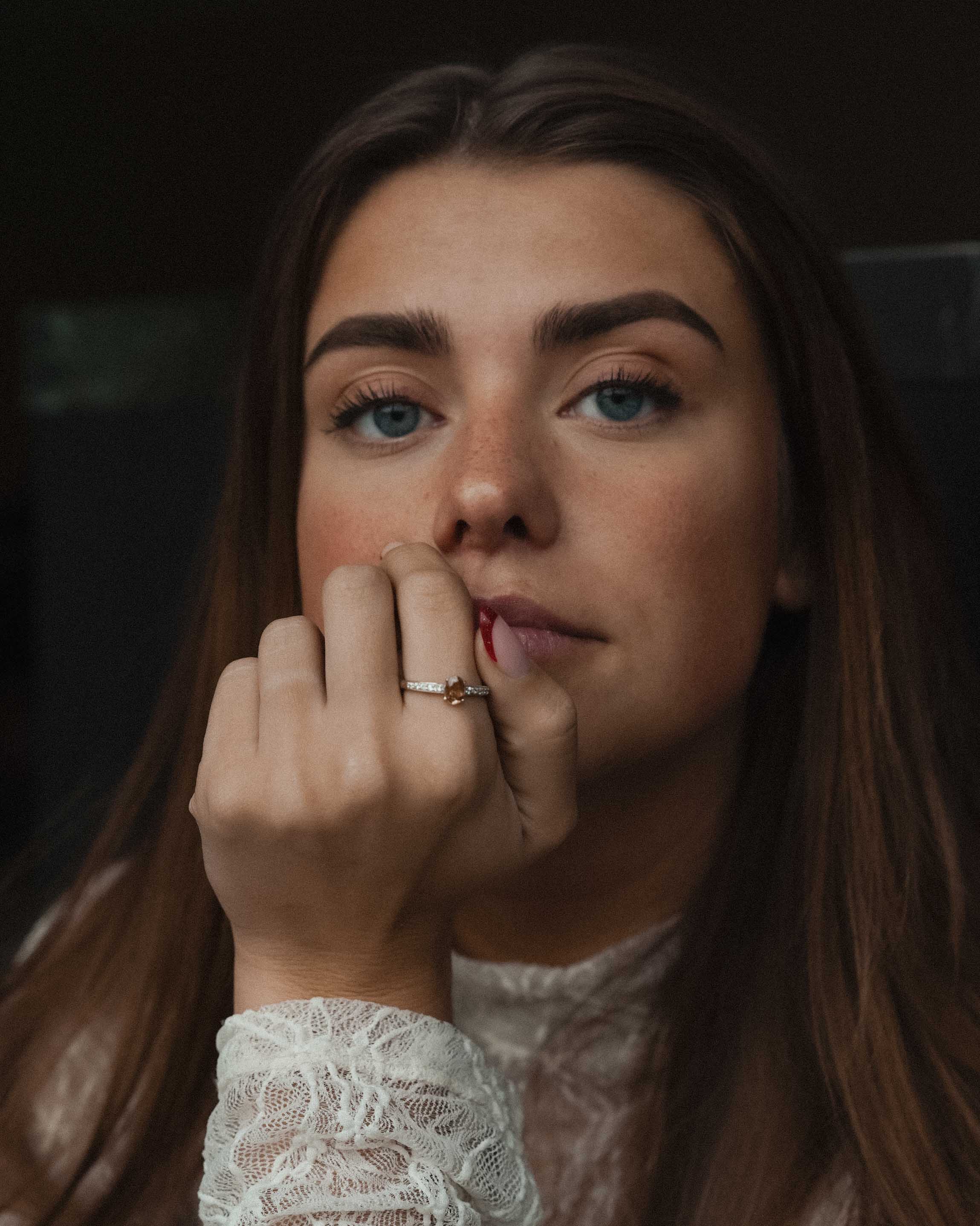 Yana | Vintage Yellow and White Sapphire Cluster Ring