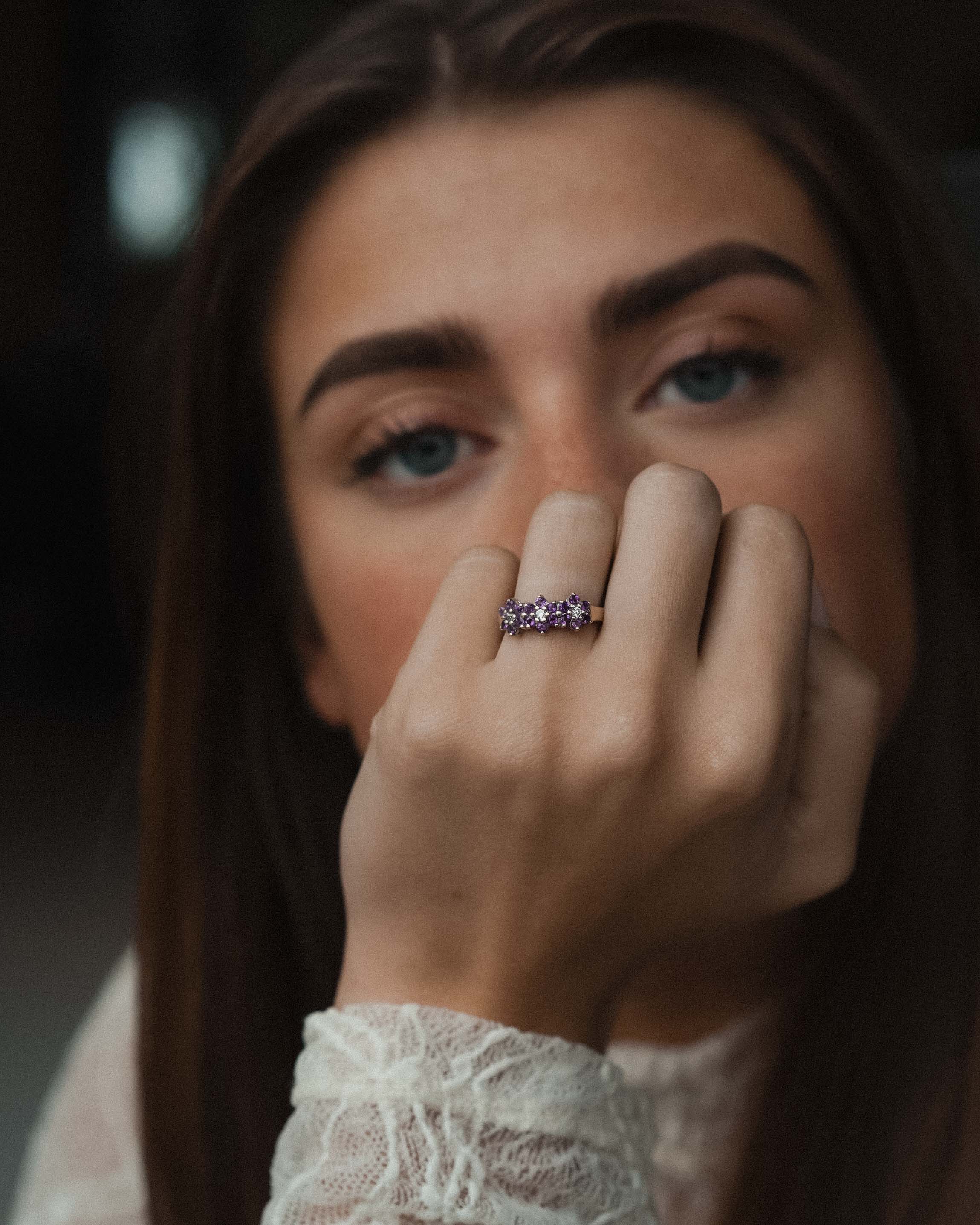 Valesa | Vintage Amethyst and Diamond Ring