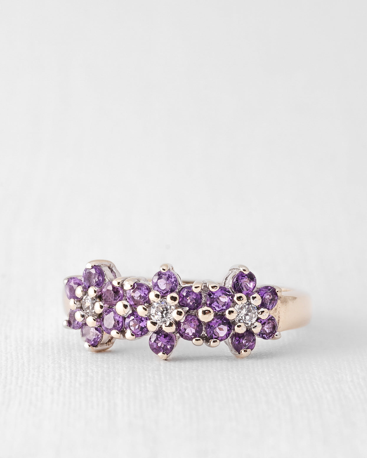 Valesa | Vintage Amethyst and Diamond Ring