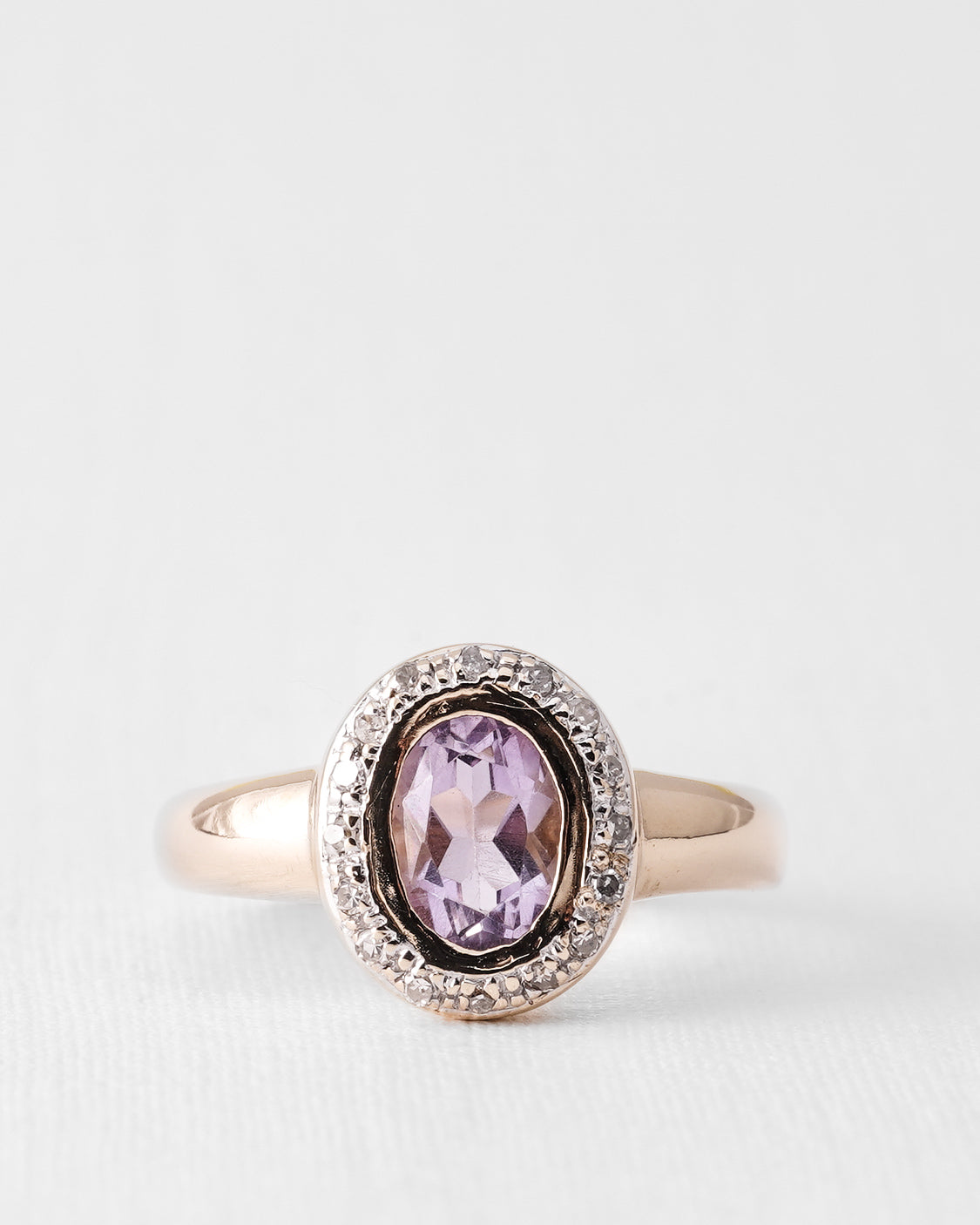 Avylenne | Vintage Amethyst and Diamond Cluster Ring