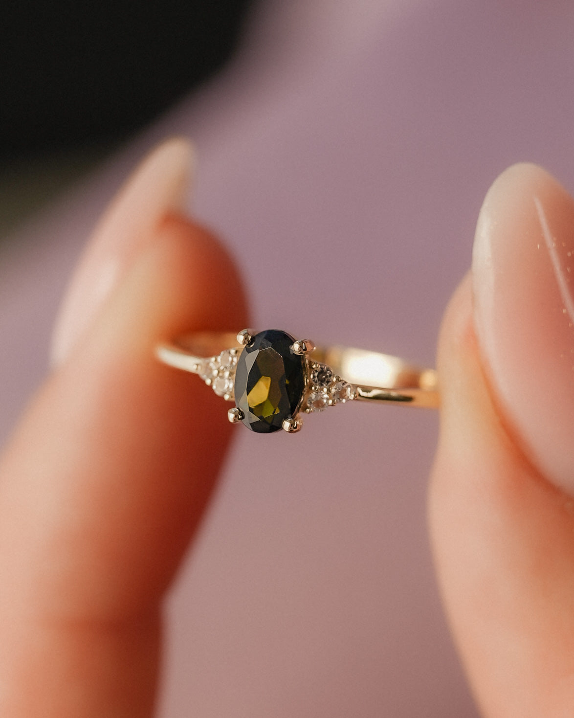 Valerie | Groene Toermalijn & Diamant Ring