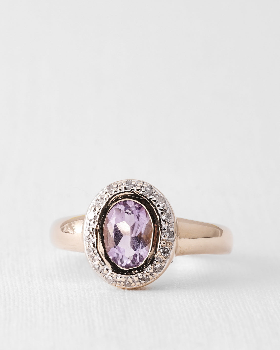 Avylenne | Vintage Amethyst and Diamond Cluster Ring