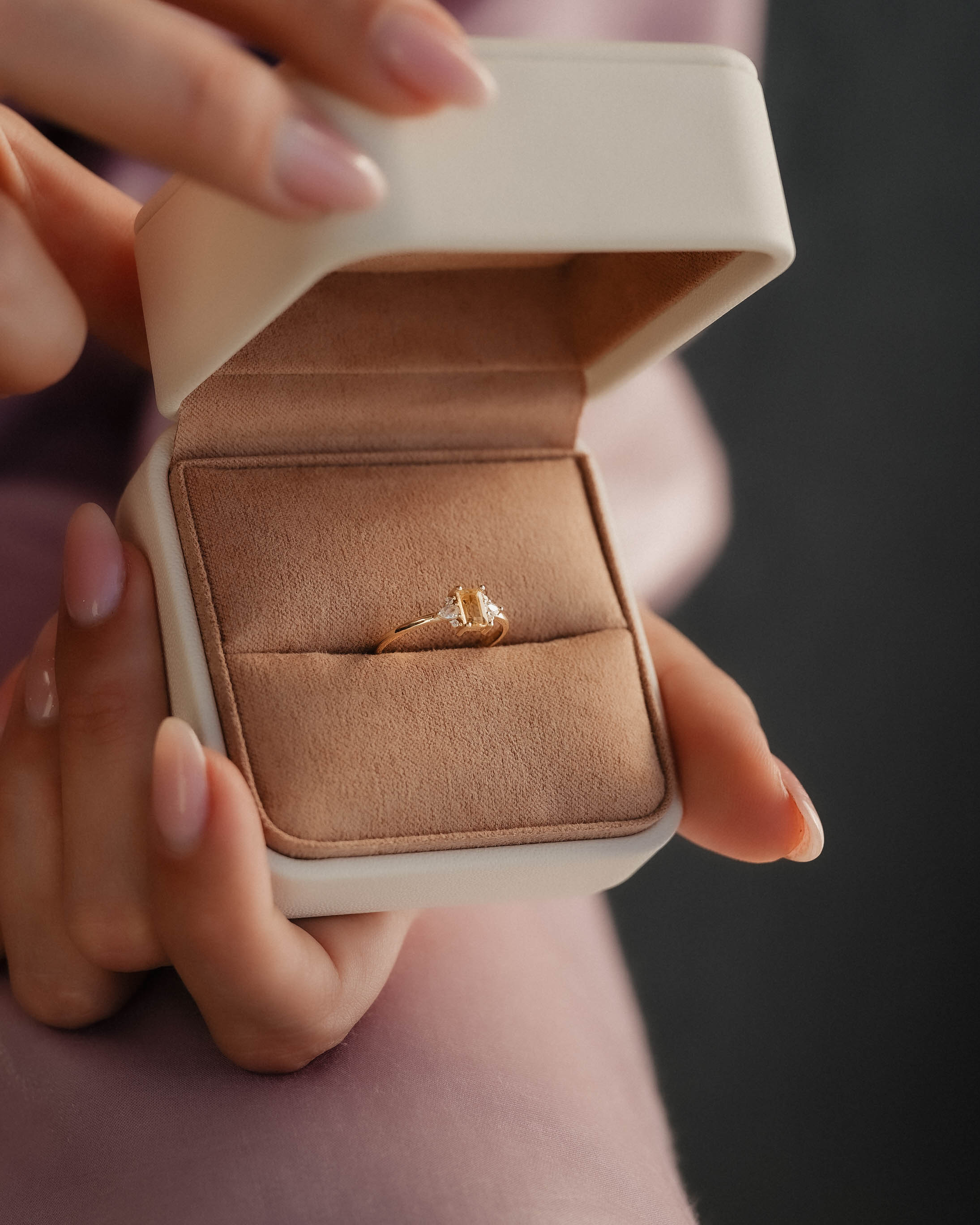 Noa | Citrien & Diamant Ring