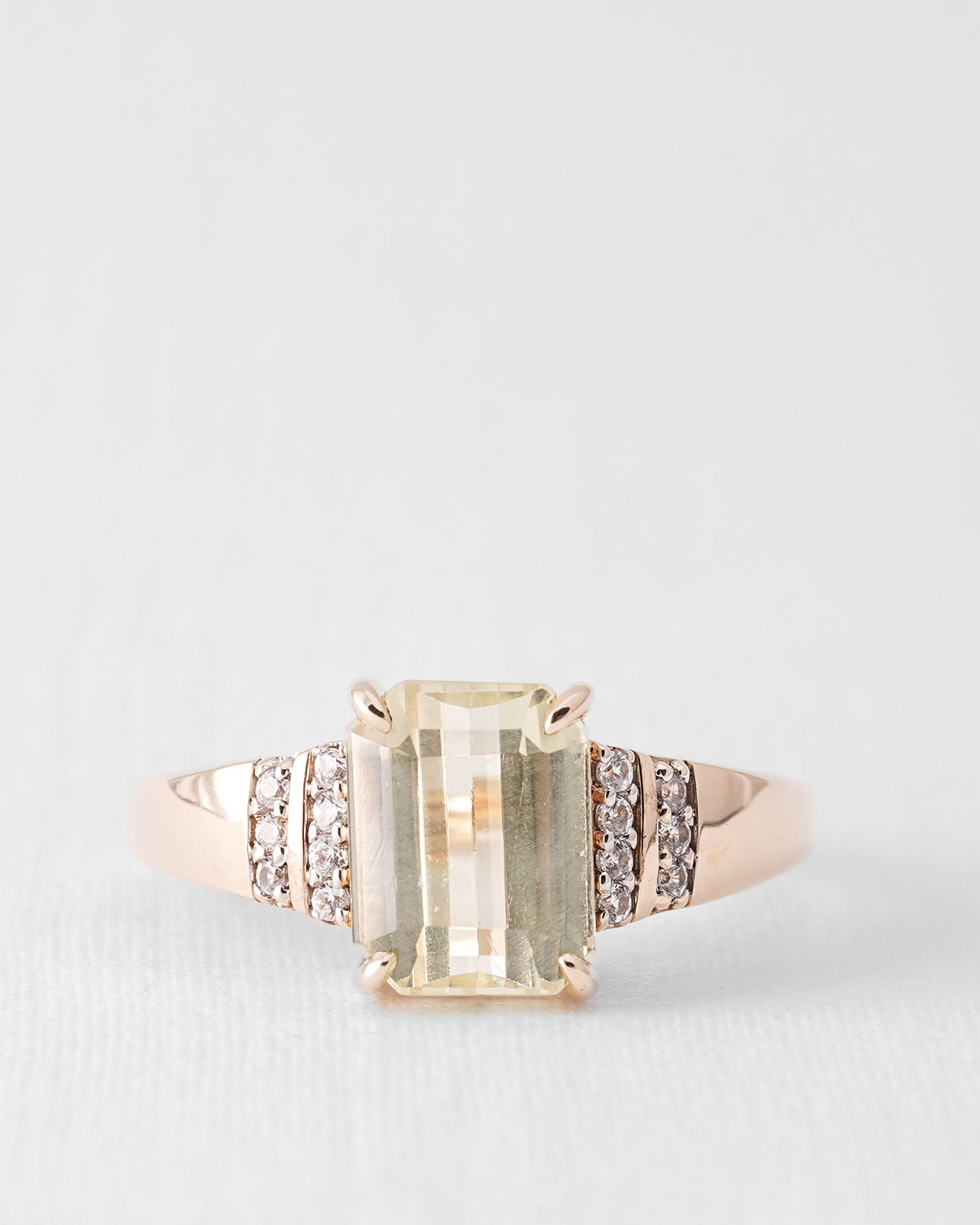 Selverine | Vintage Quartz and White Sapphire Cluster Ring