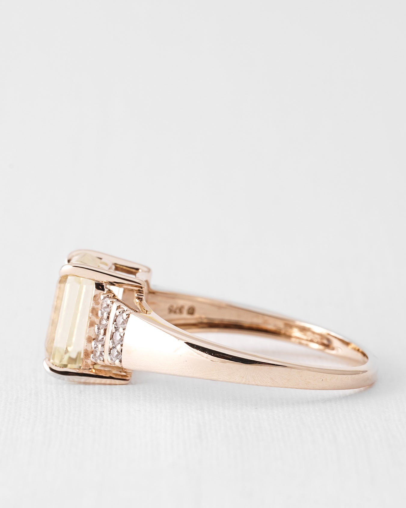 Selverine | Vintage Quartz and White Sapphire Cluster Ring