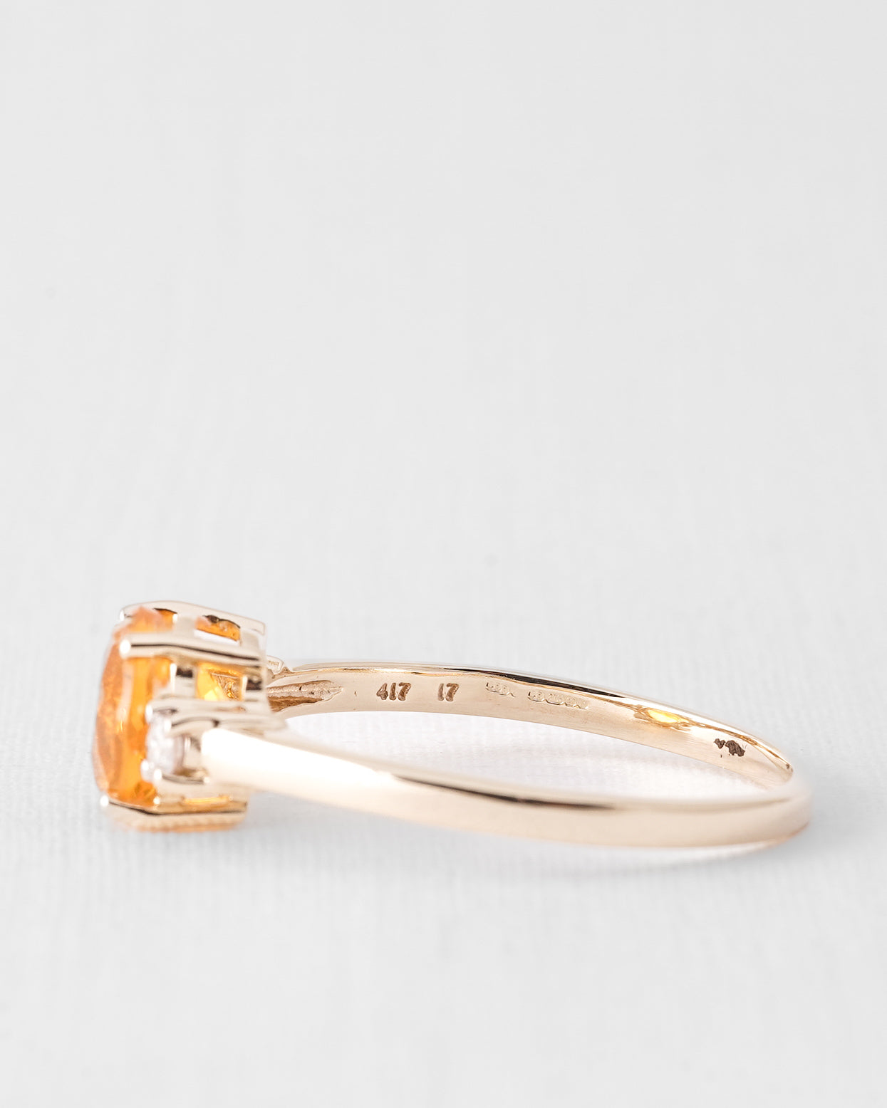 Aravelle | Vintage Fire Opal and Diamond Cluster Ring