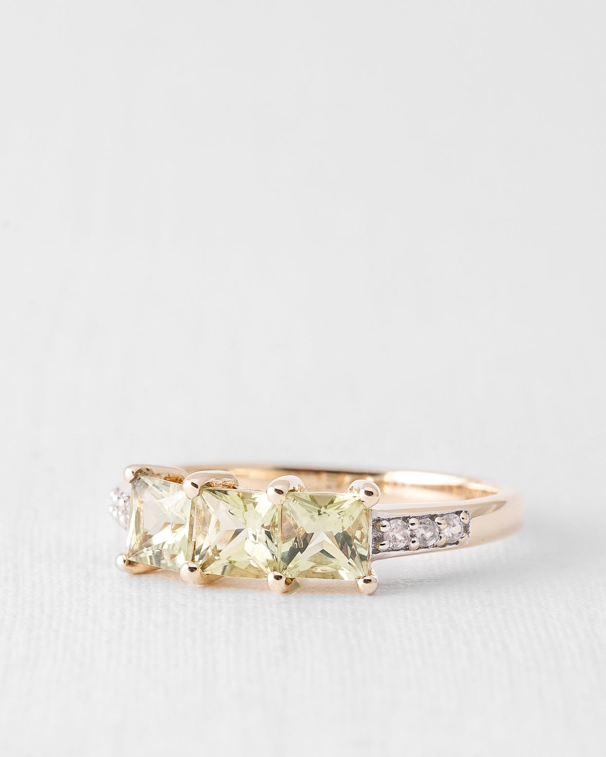 Elyn | Vintage Quartz and White Sapphire Cluster Ring