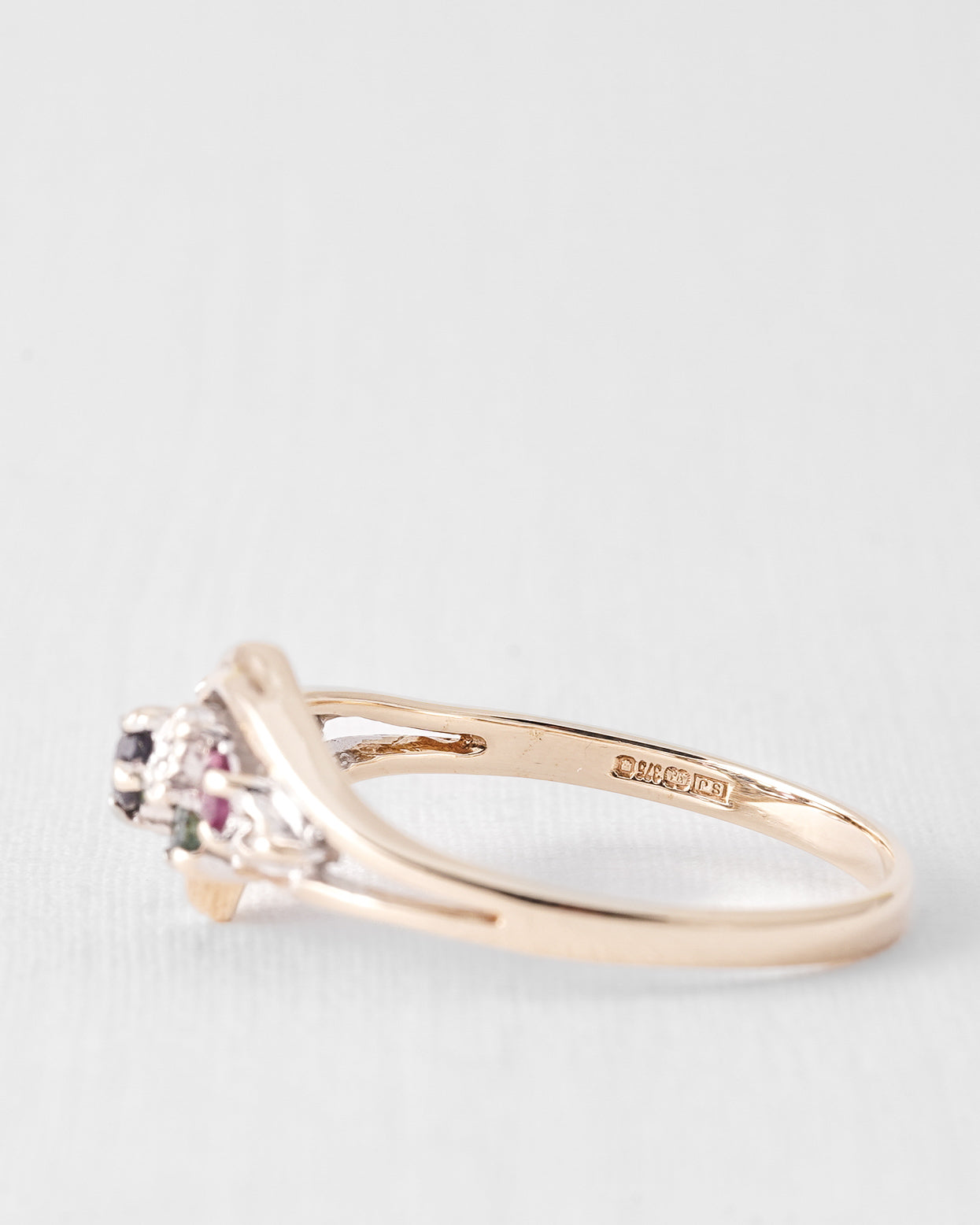 Elva | Vintage Ruby, Sapphire, Emerald, and Diamond Dress Ring