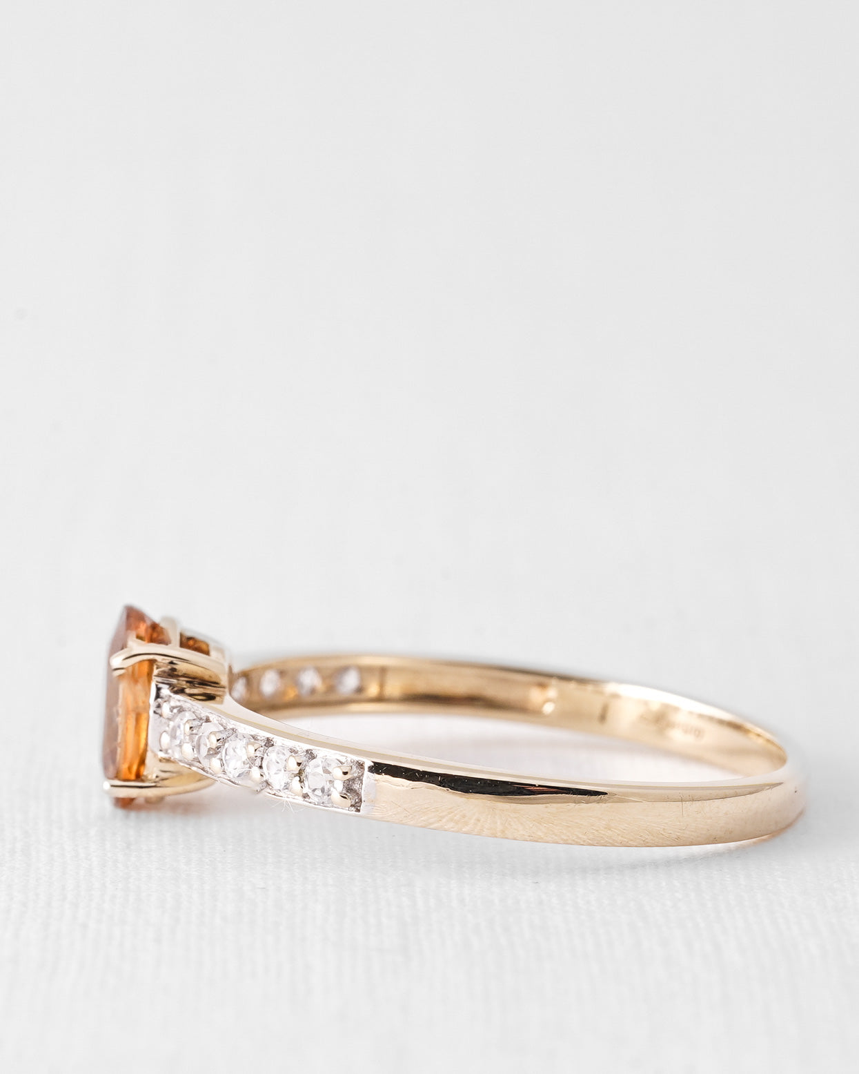 Yana | Vintage Yellow and White Sapphire Cluster Ring