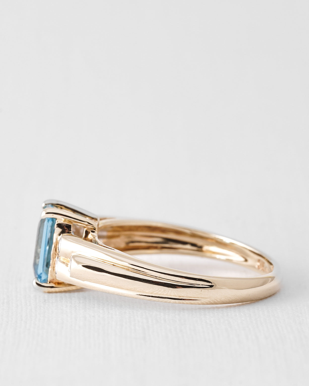 Elin | Vintage Topaz and Diamond Solitaire Ring