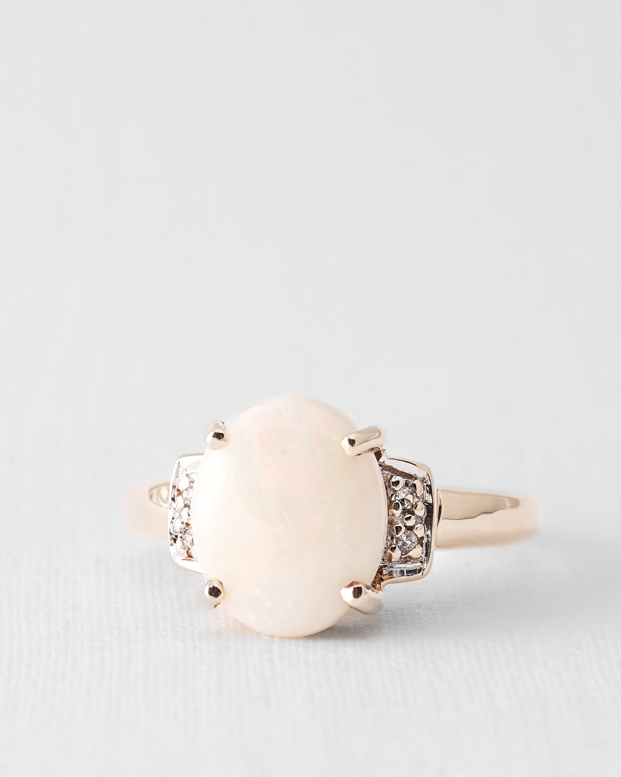 Lioren | Vintage Opal and Diamond Ring