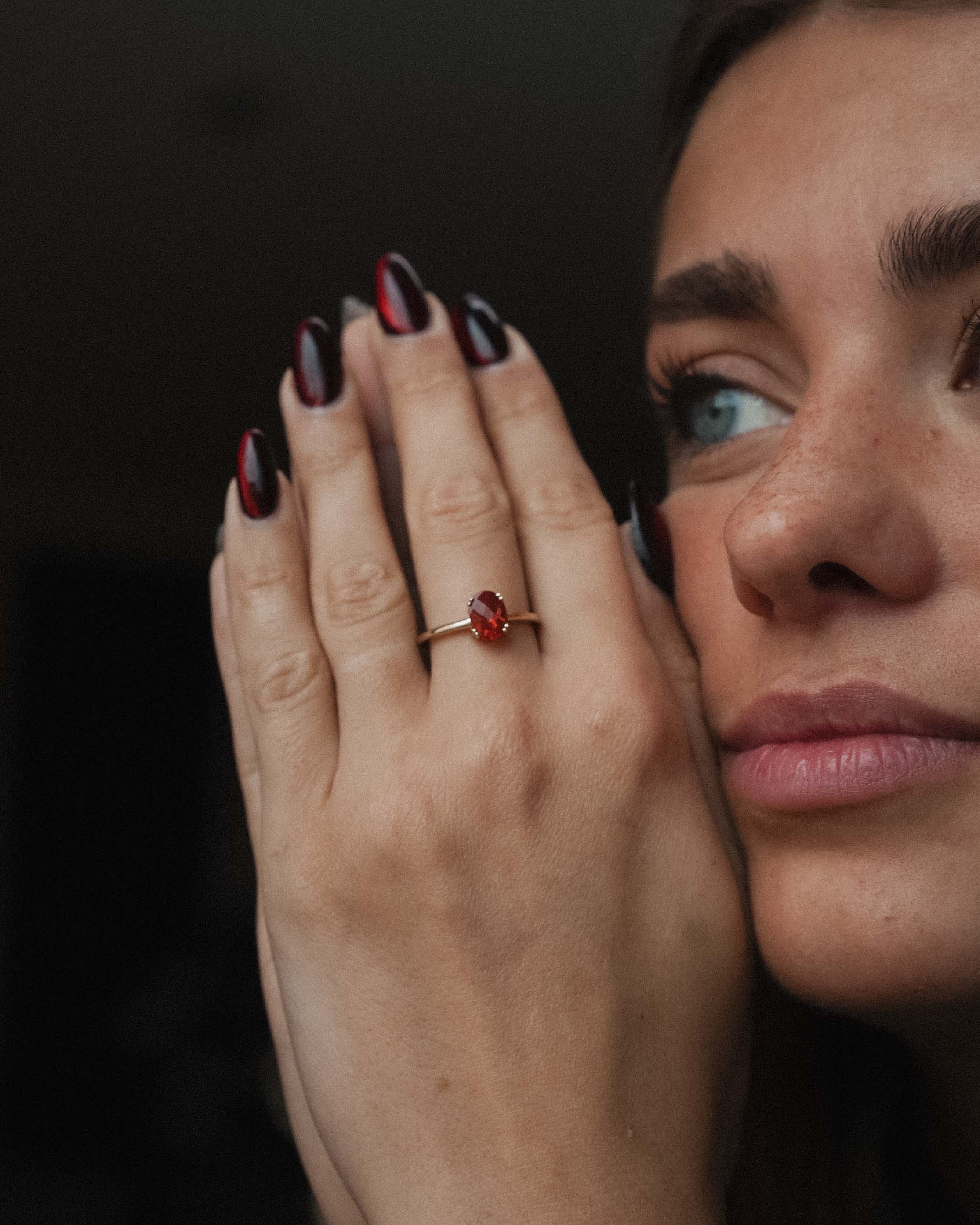 Reva | Vintage Toermalijn Solitaire Ring