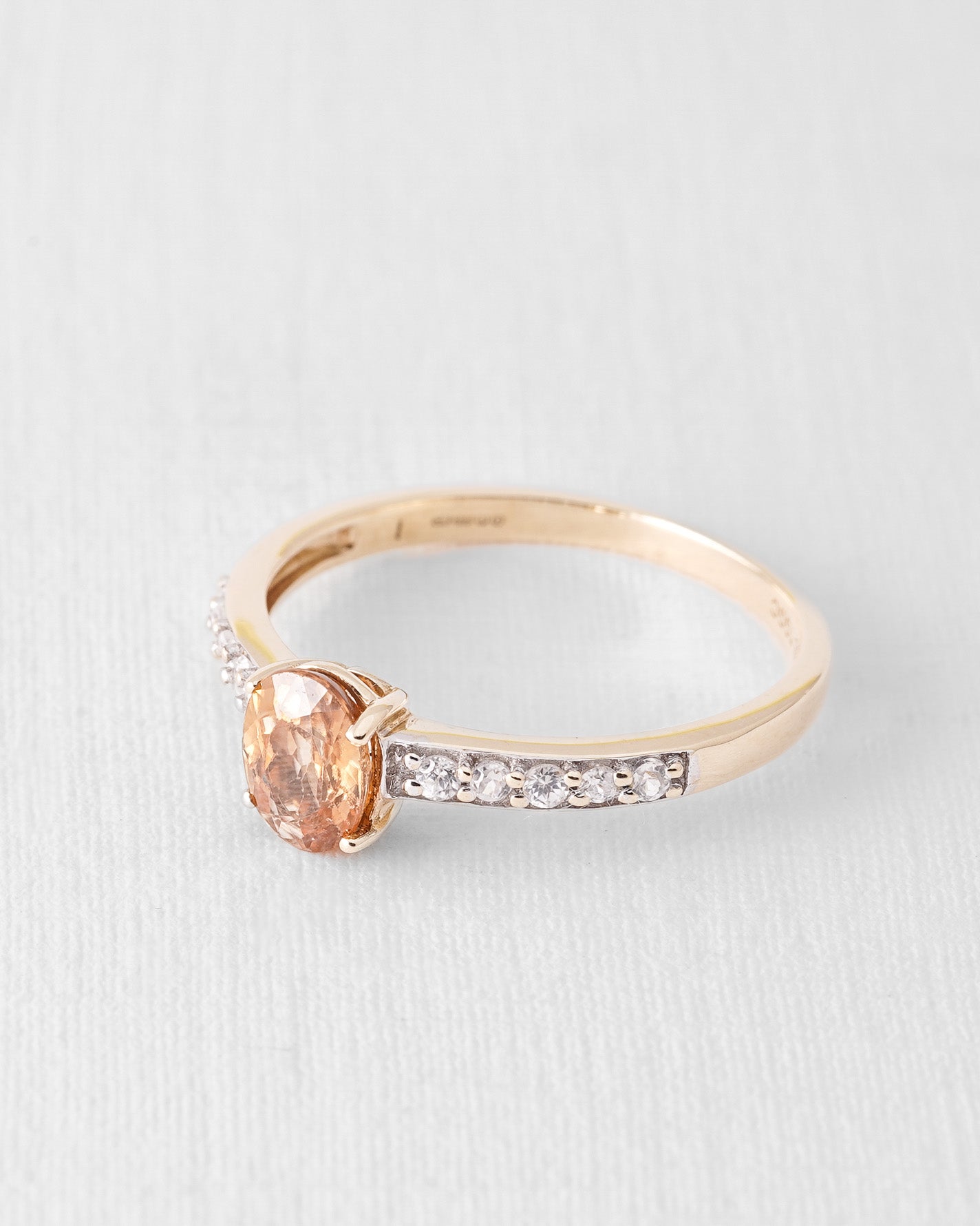 Yana | Vintage Yellow and White Sapphire Cluster Ring