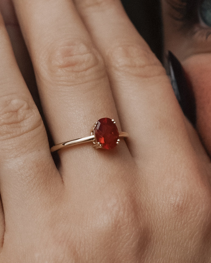 Reva | Vintage Toermalijn Solitaire Ring