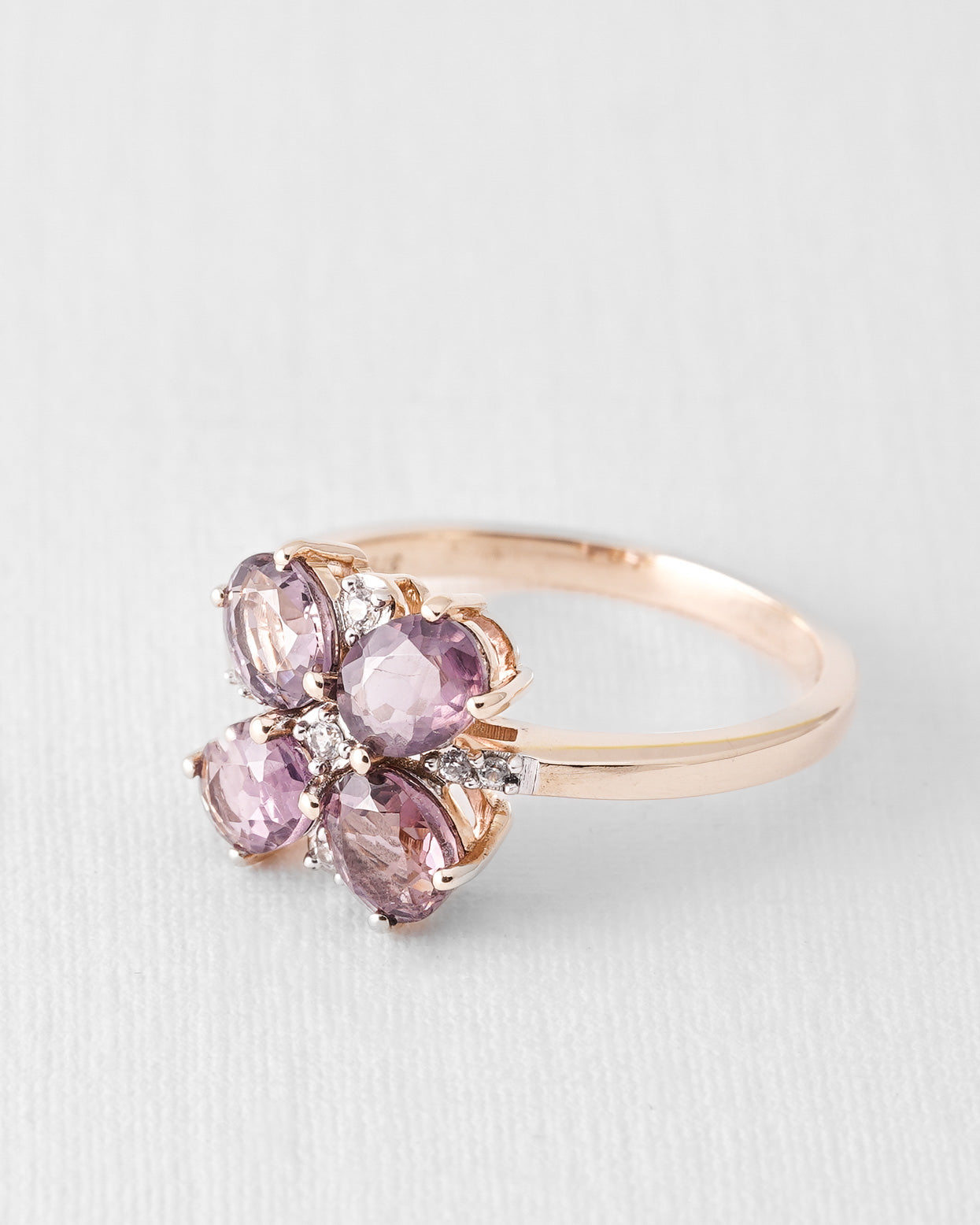 Evelina | Vintage Tourmaline and White Sapphire Cluster Ring