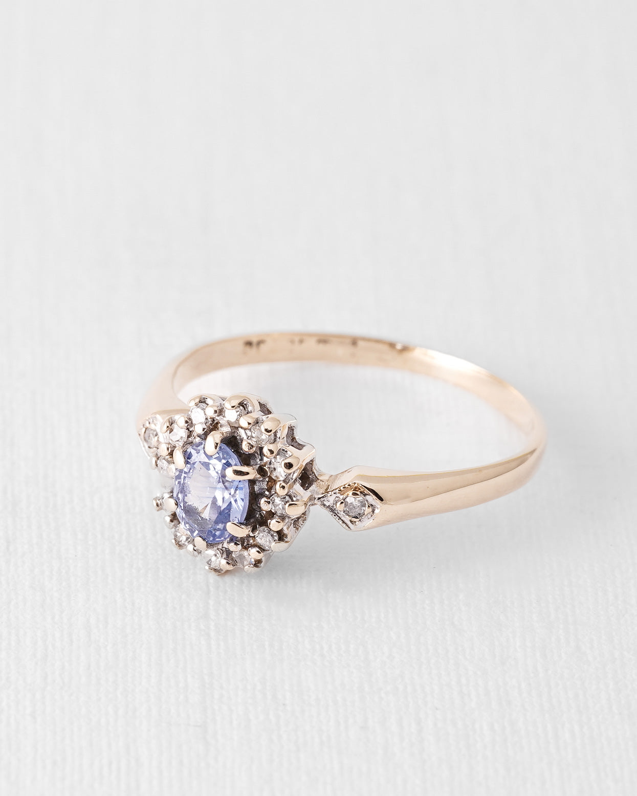 Sera | Vintage Sapphire and Diamond Three-Stone Ring
