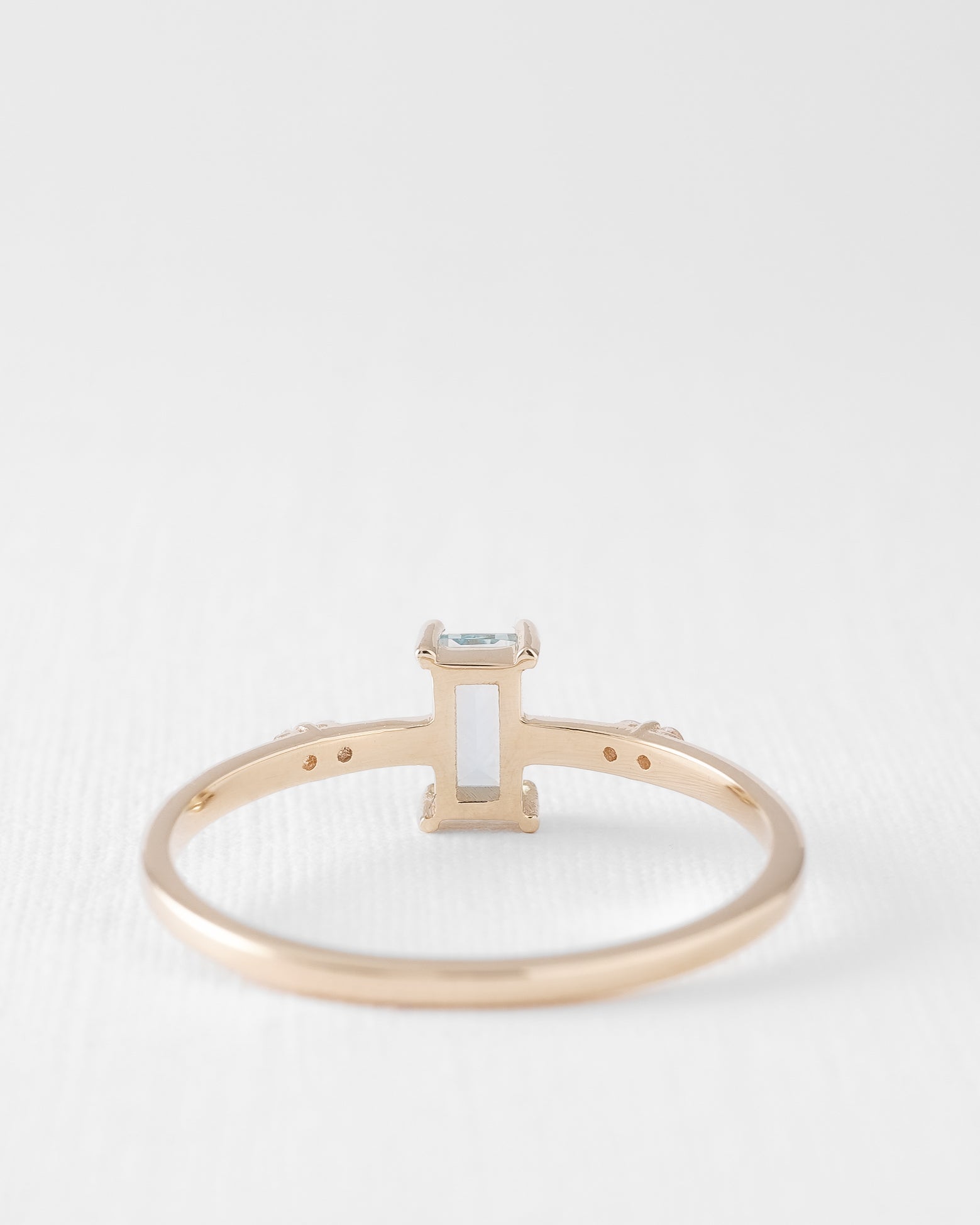 Nova | Aquamarijn Baguette & Diamant Ring