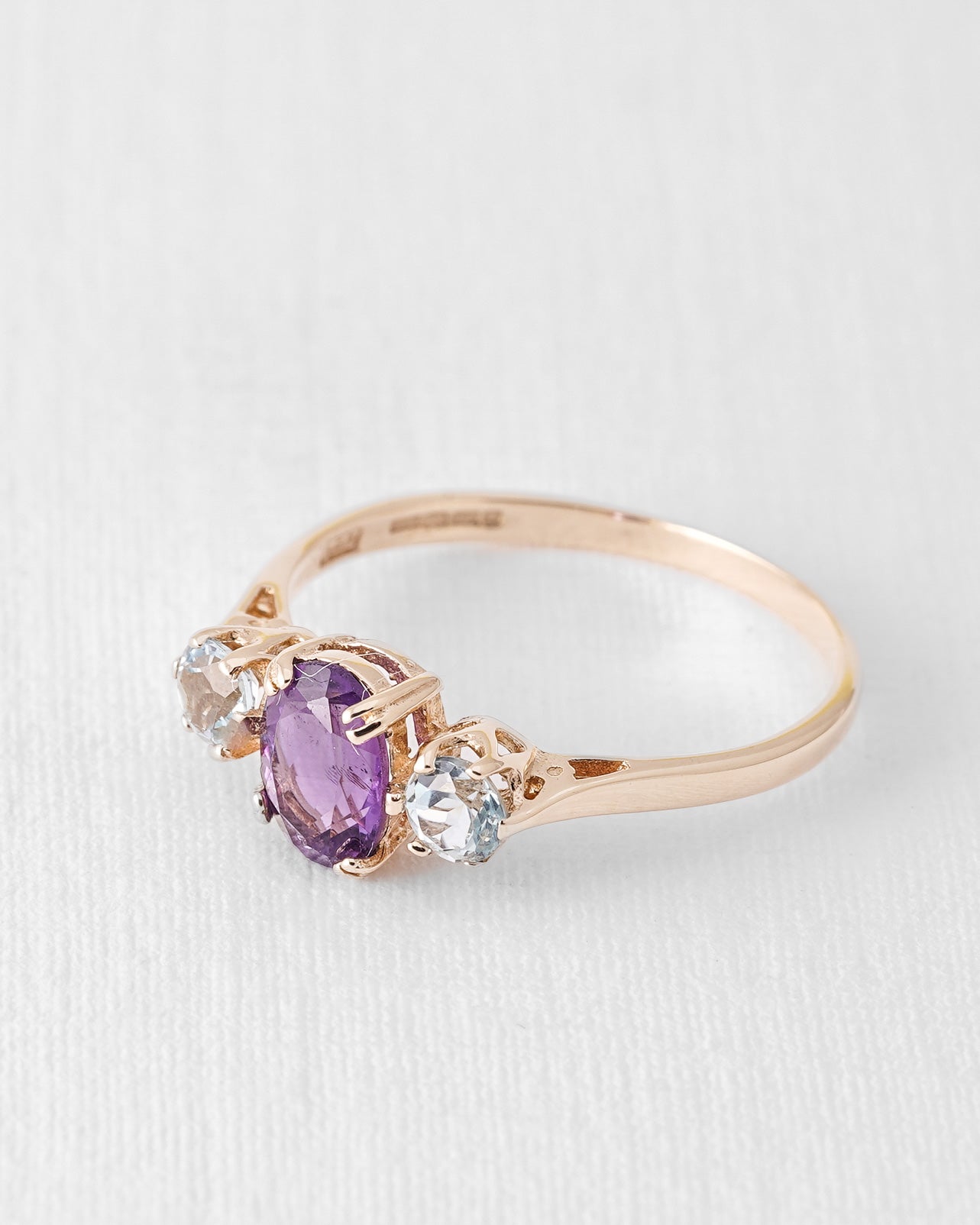 Nara | Vintage Amethyst and Blue Topaz Cluster Ring