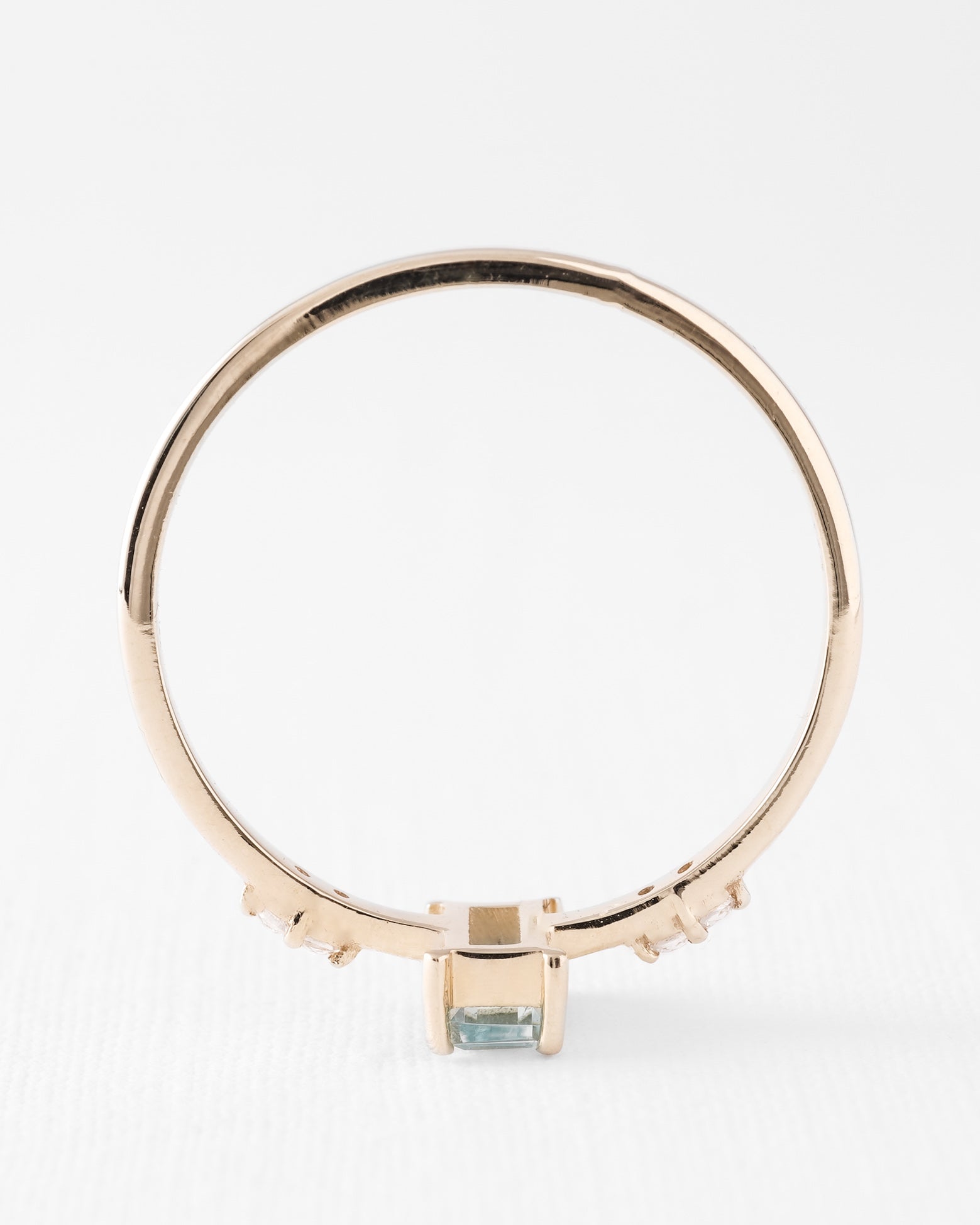 Nova | Aquamarijn Baguette & Diamant Ring