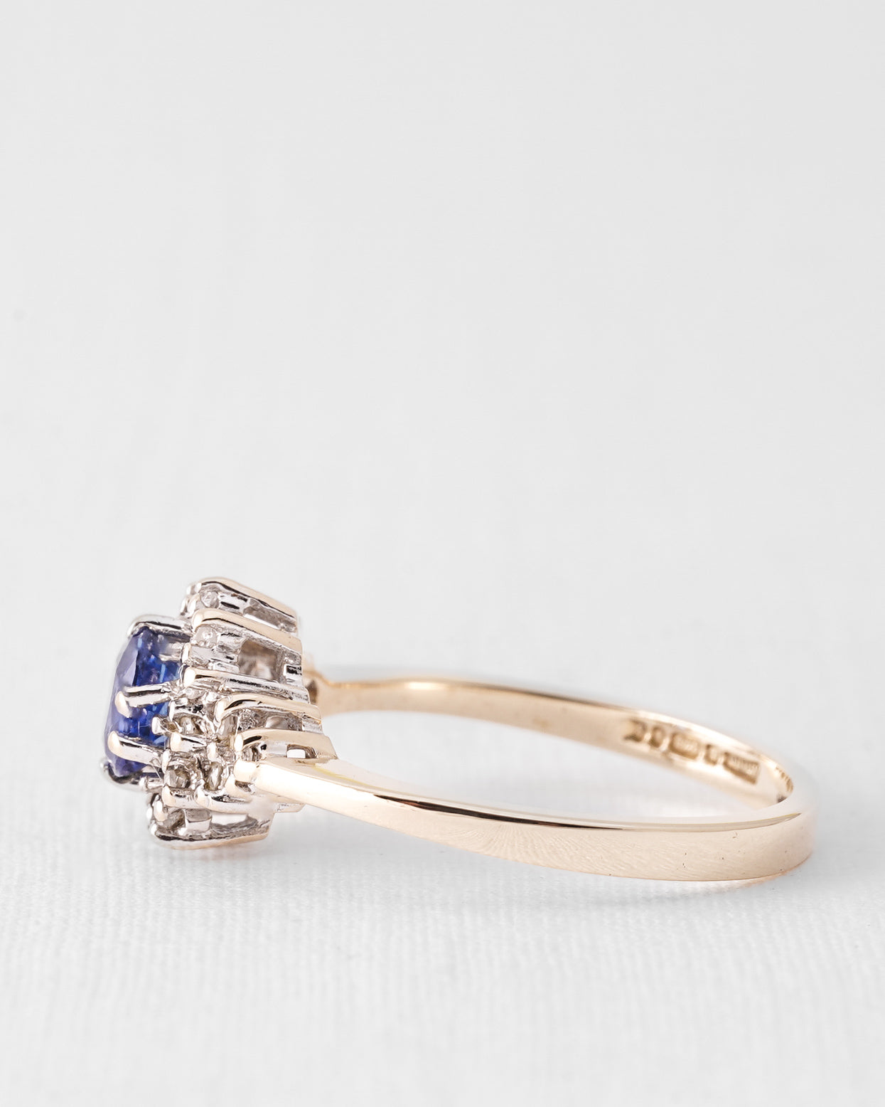 Lina | Vintage Sapphire and Diamond Cluster Ring