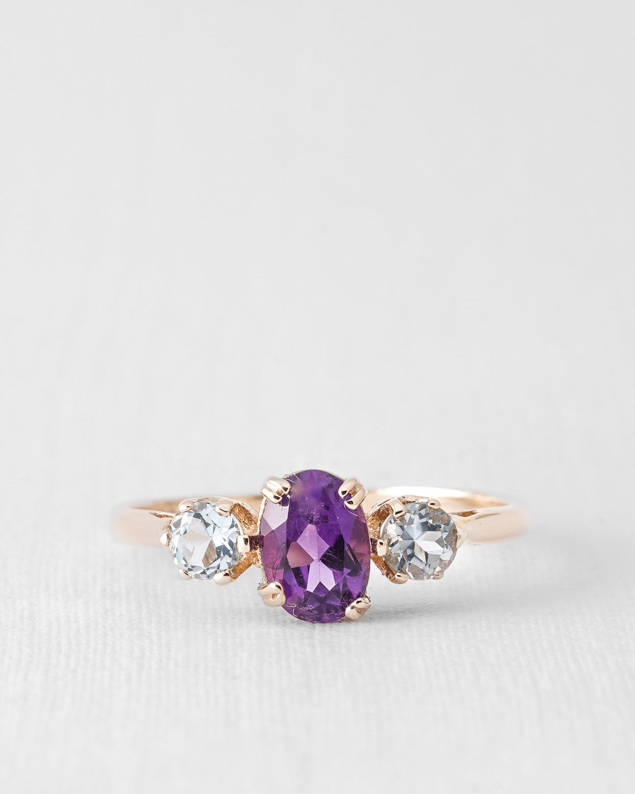 Nara | Vintage Amethyst and Blue Topaz Cluster Ring