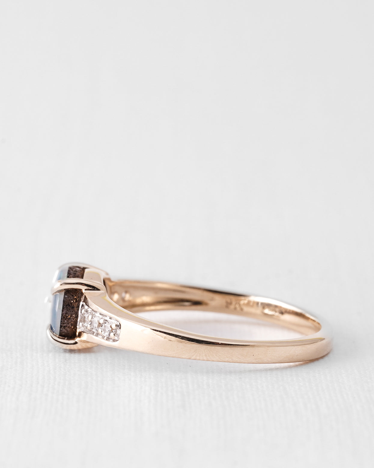 Nali | Vintage Opal Doublet and White Sapphire Solitaire Ring